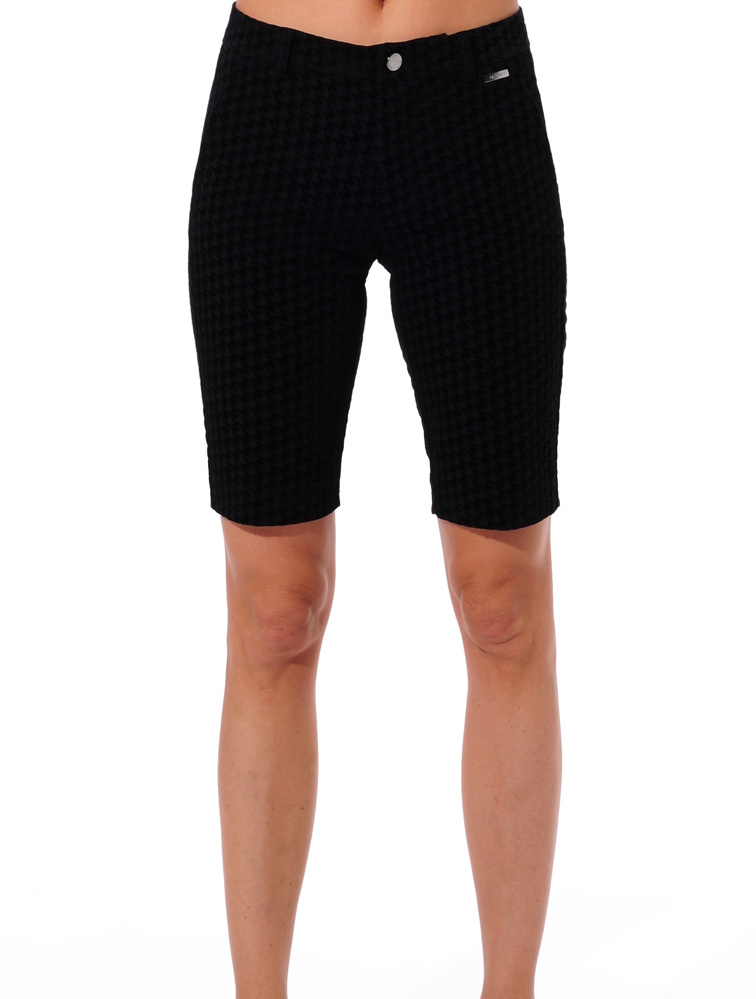 Floccato golf bermuda shorts black 