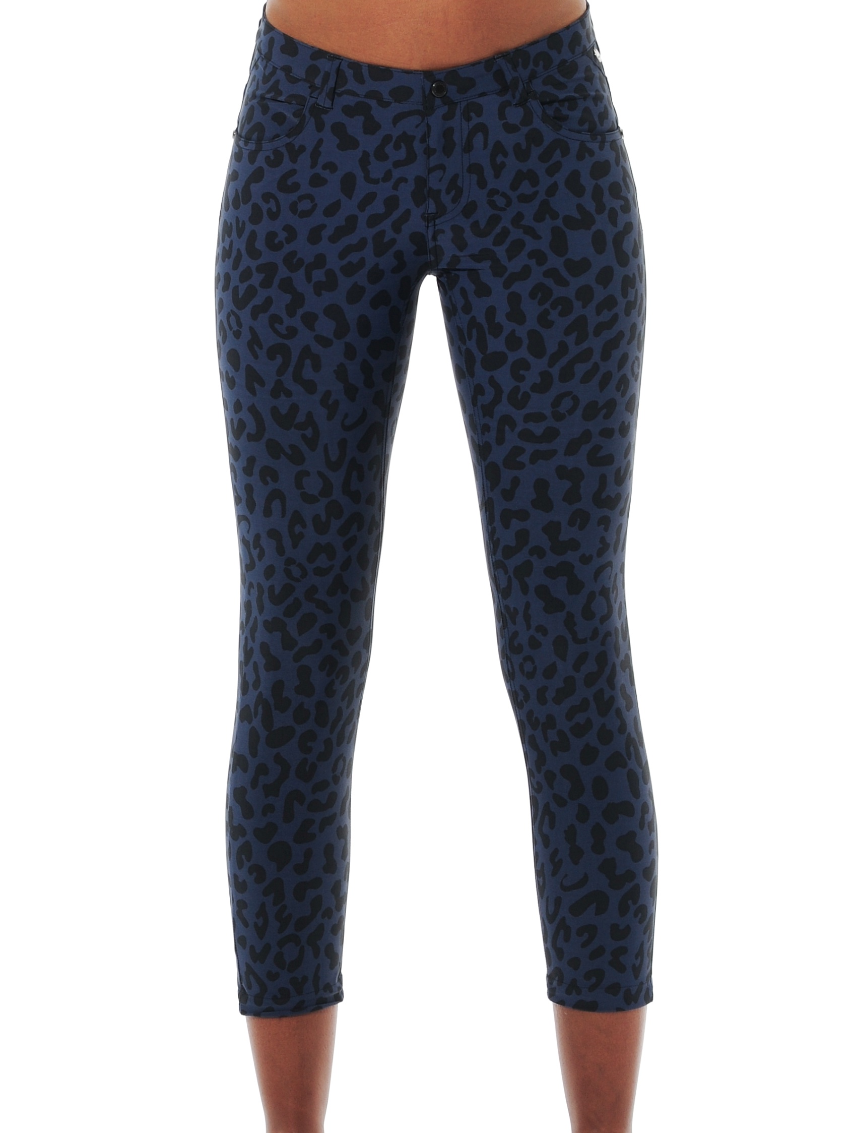 Jaguar Print Cropped 5pockets navy/black