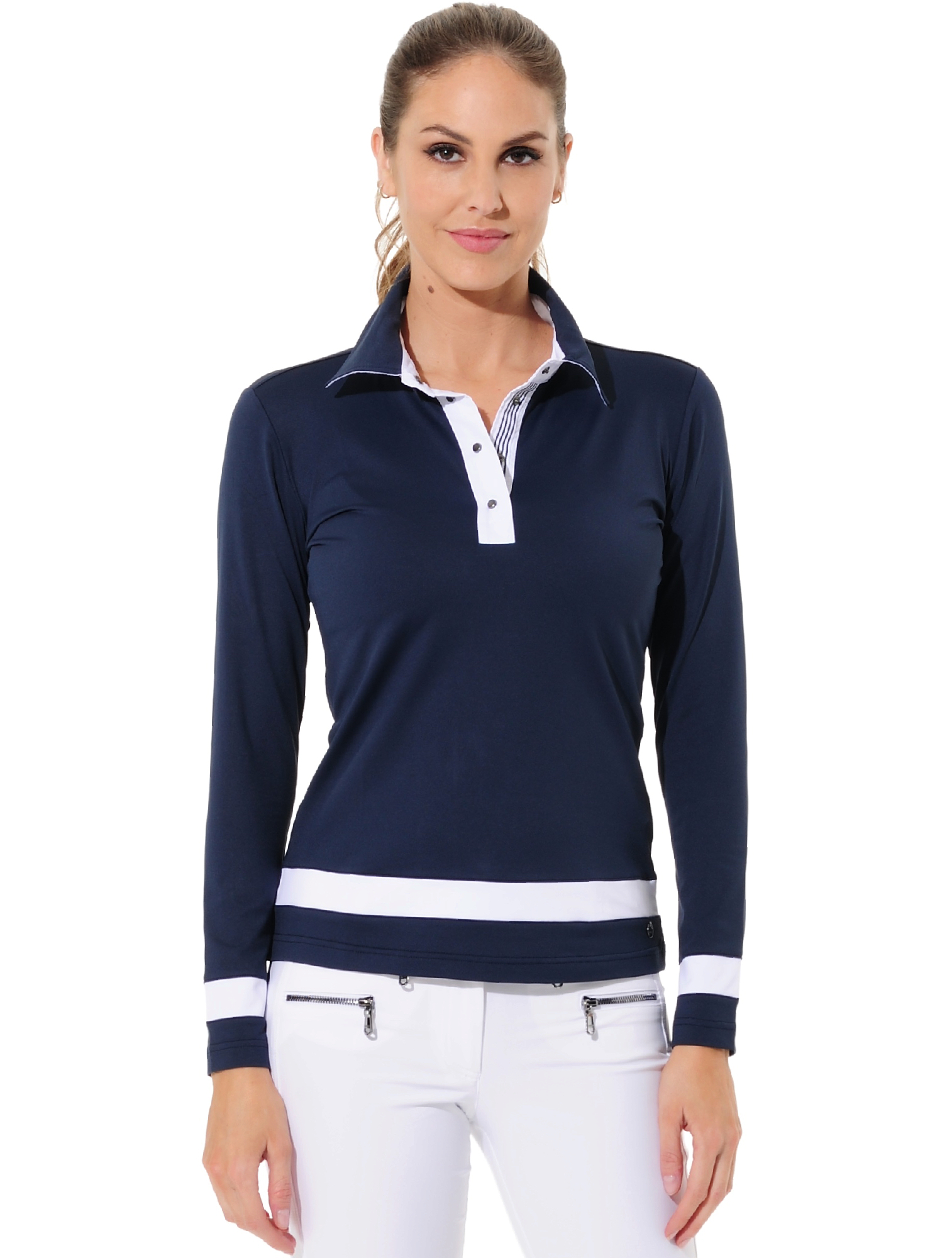 Jersey golf polo shirt navy 