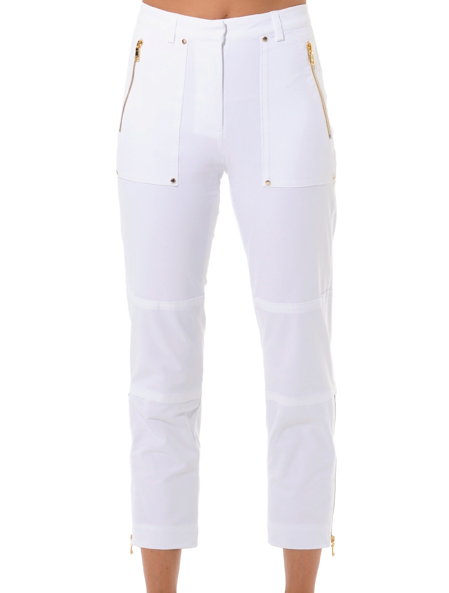 4way Stretch Straight Fit Cargo Pants white