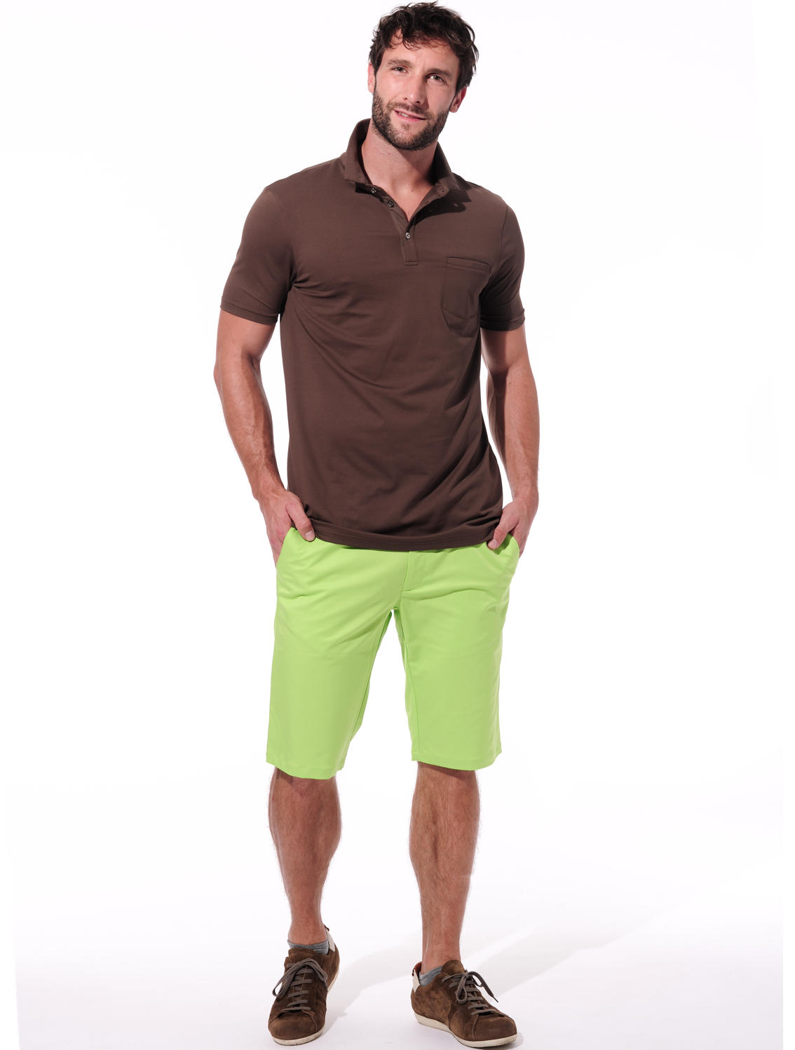 stretch shorts flash green 