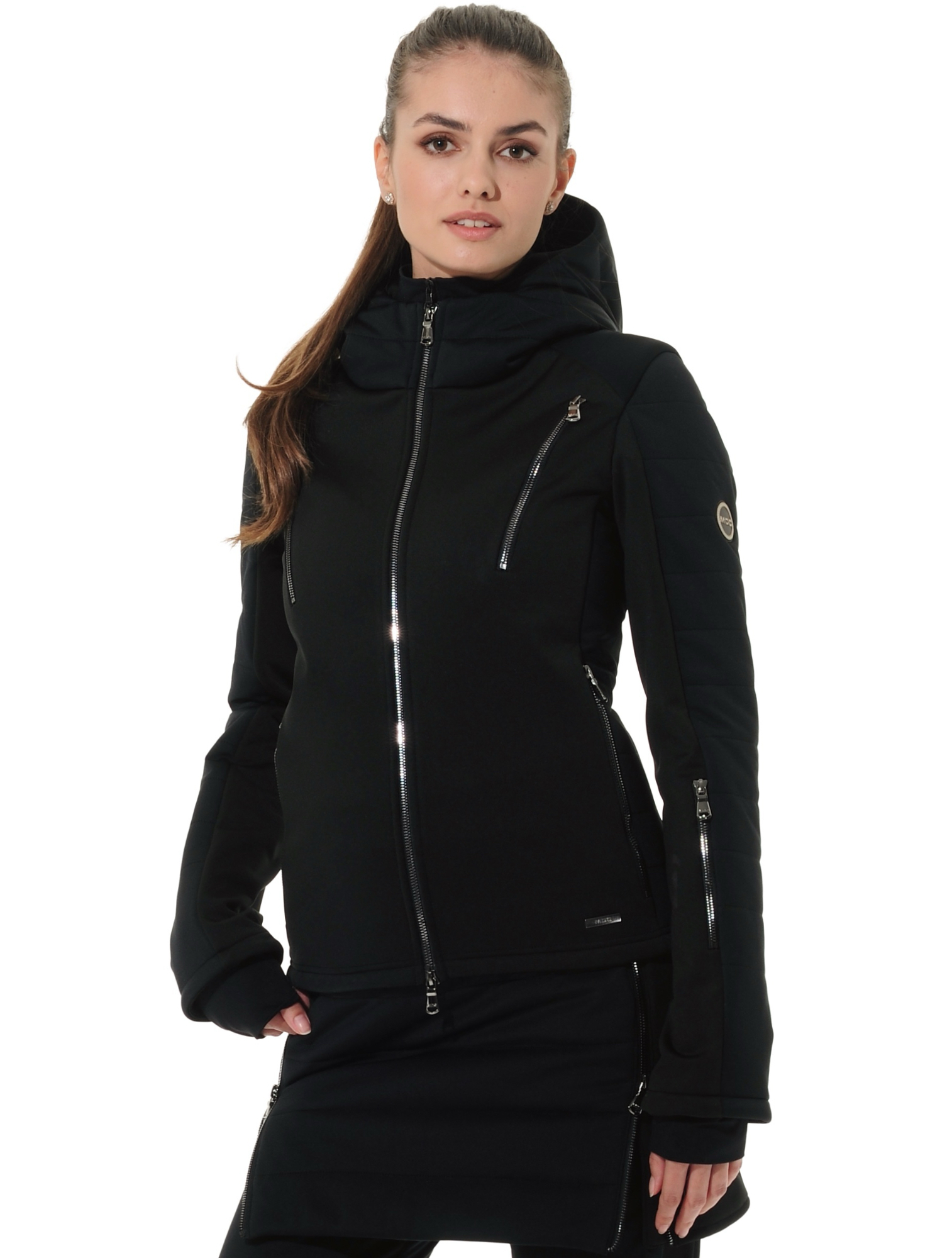 Power Stretch Hybridjacke black