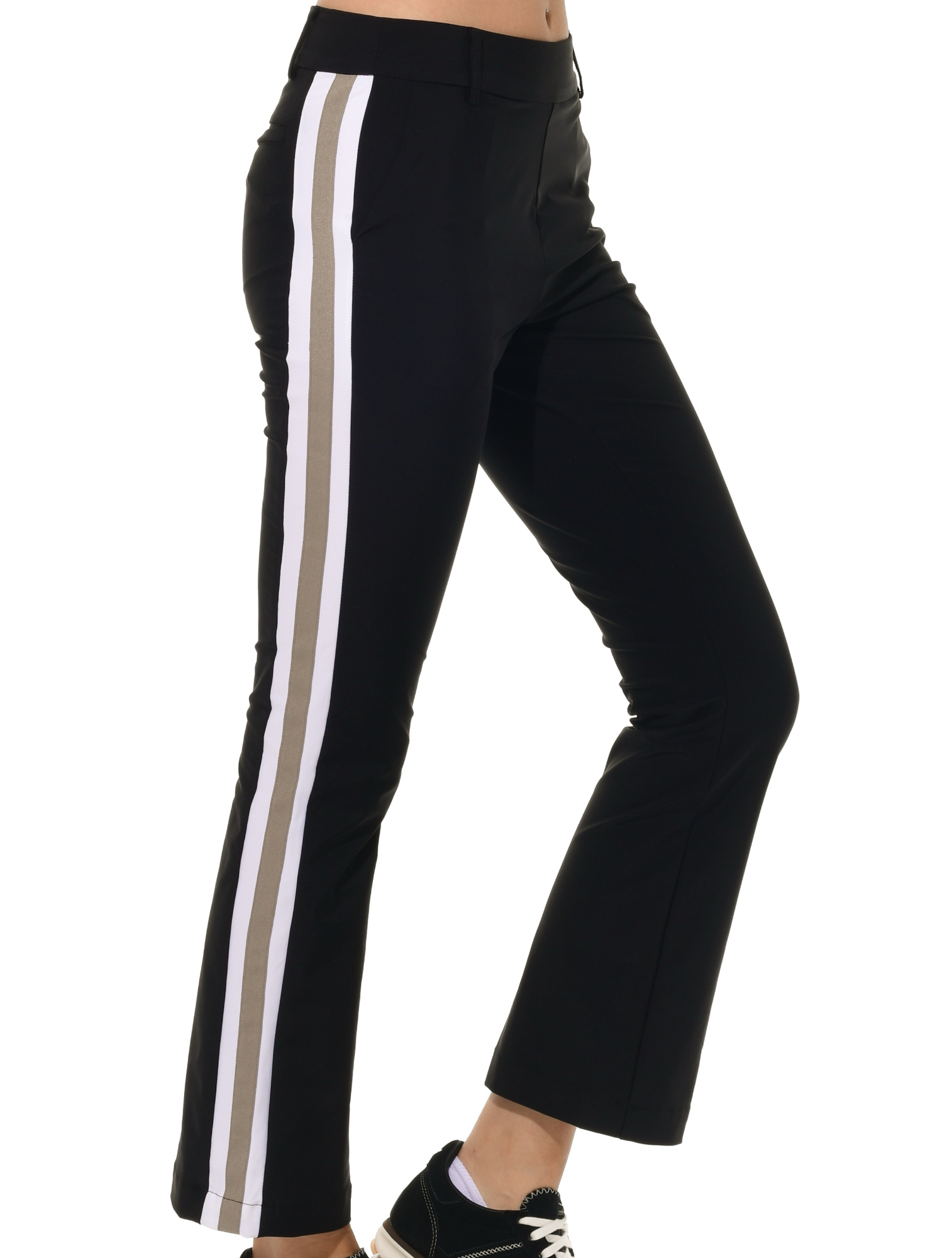 4way Stretch Golf Pants black/white/sage grey