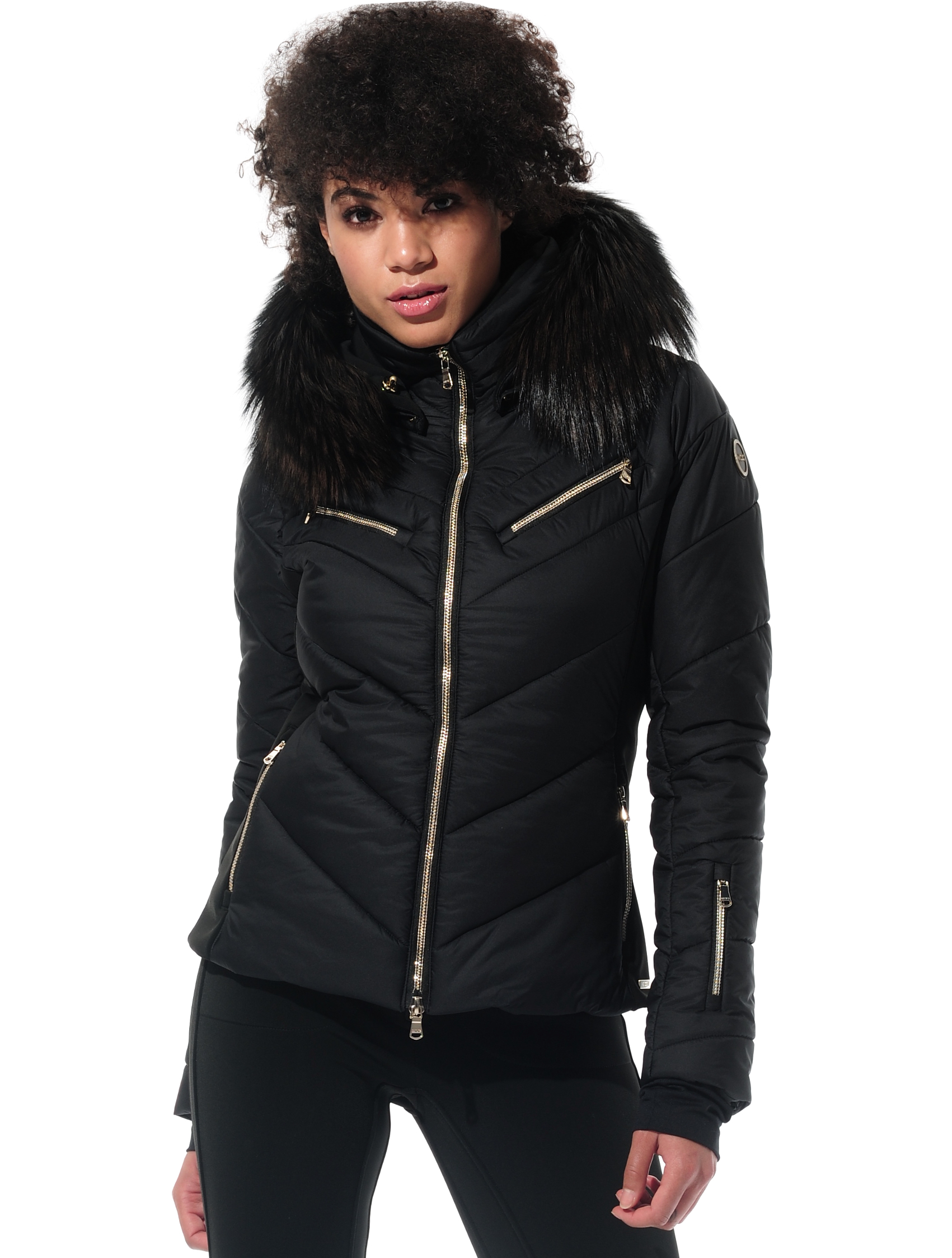 Stretch Skijacke black