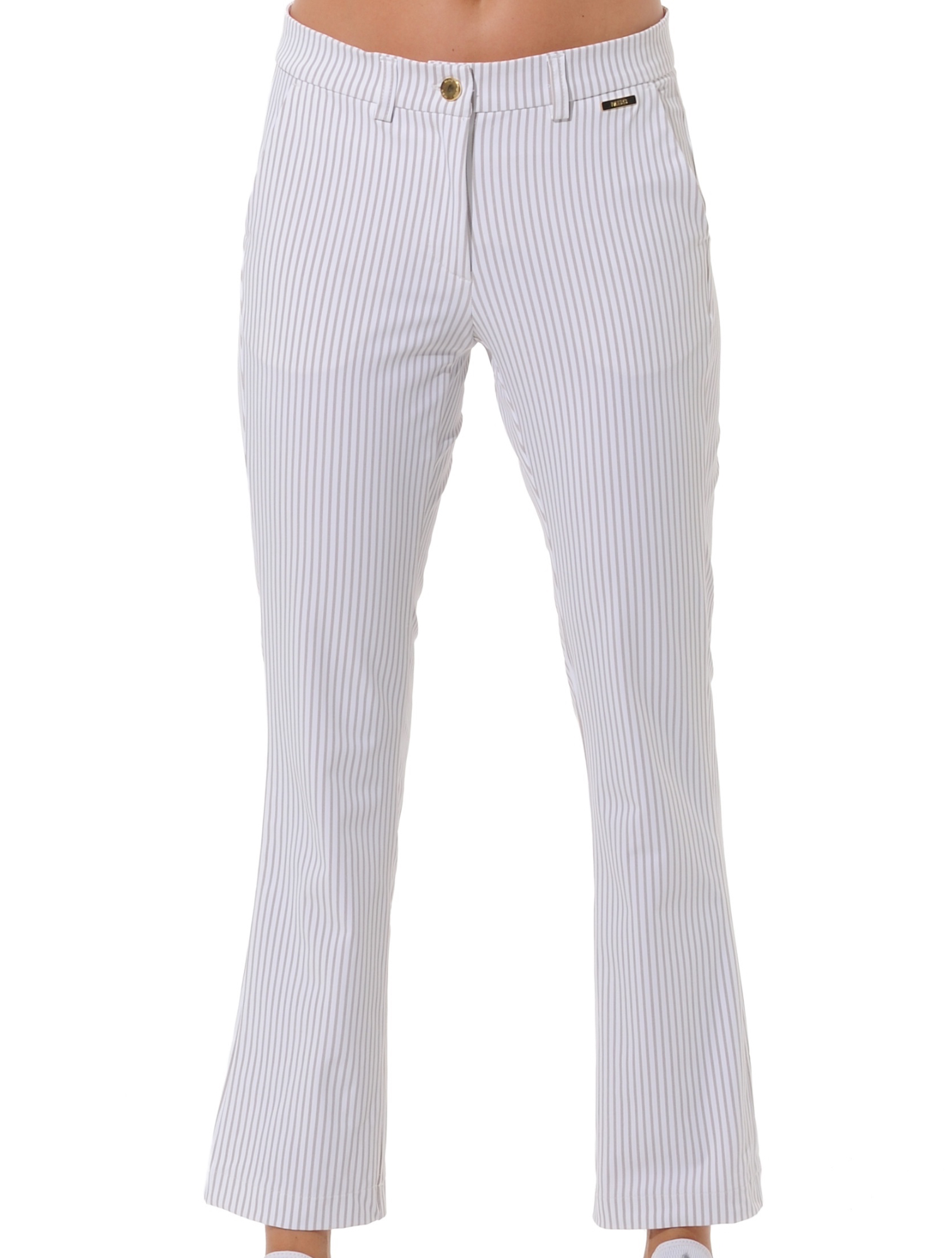 Pinstripe Print Chinos light taupe