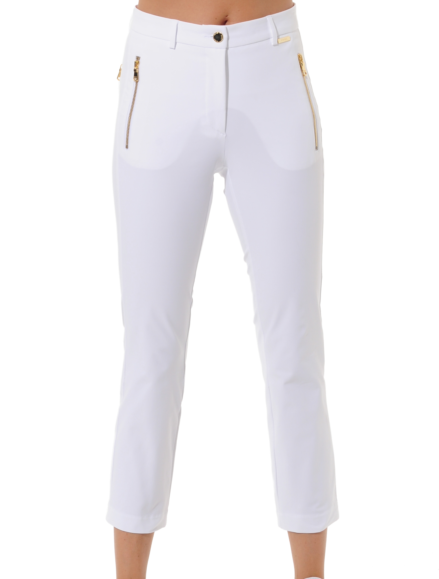4way stretch cropped chinos white 