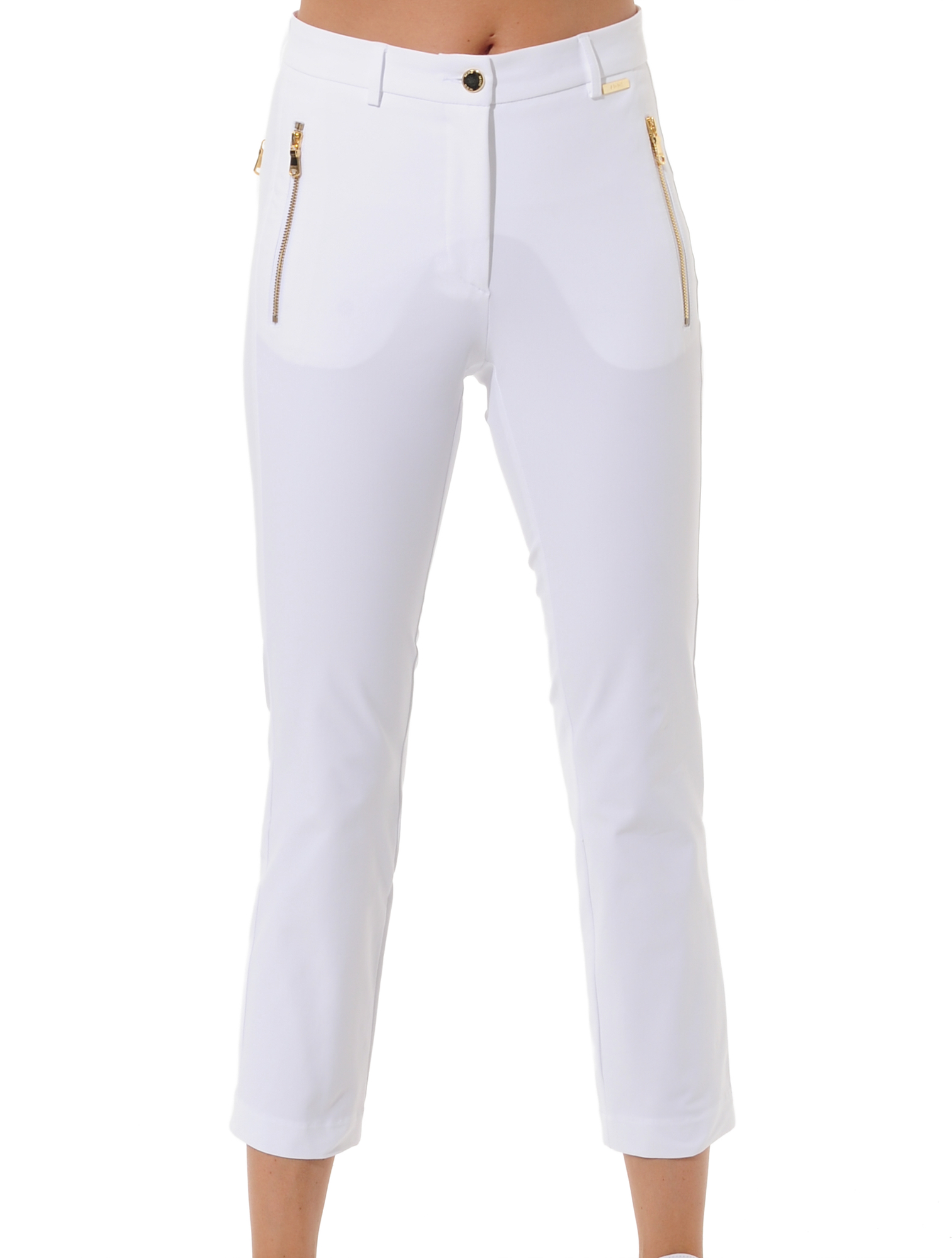 4way Stretch Cropped Chinos white