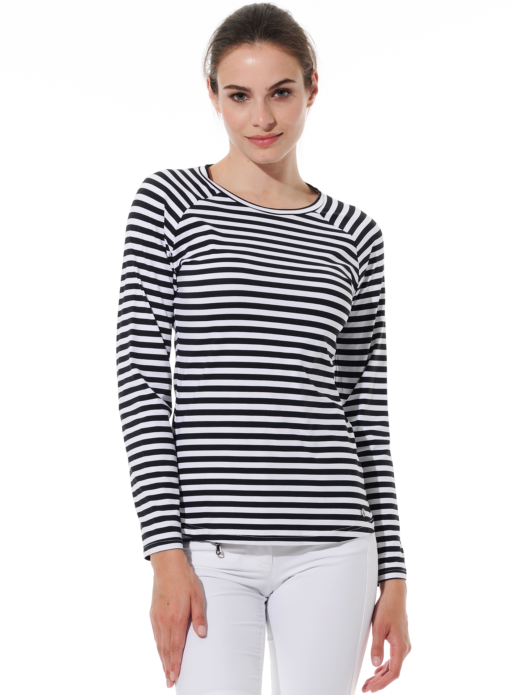 Striped Print Top black/white