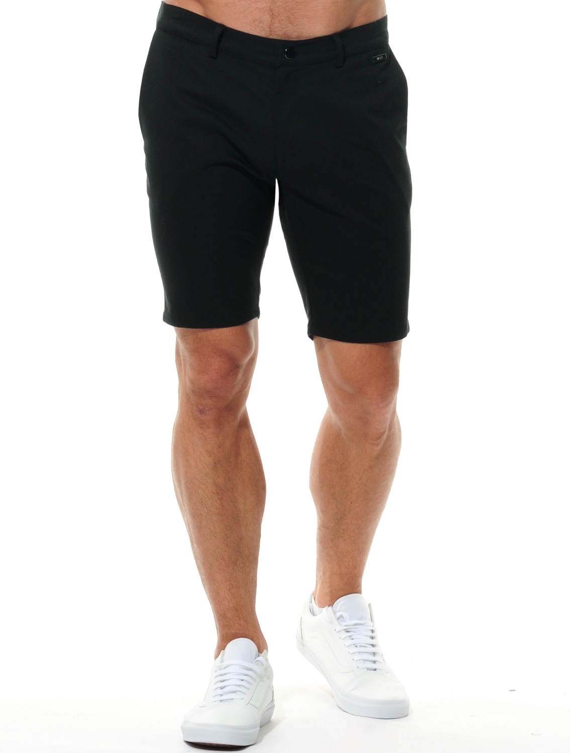 Light Stretch Slim Short black