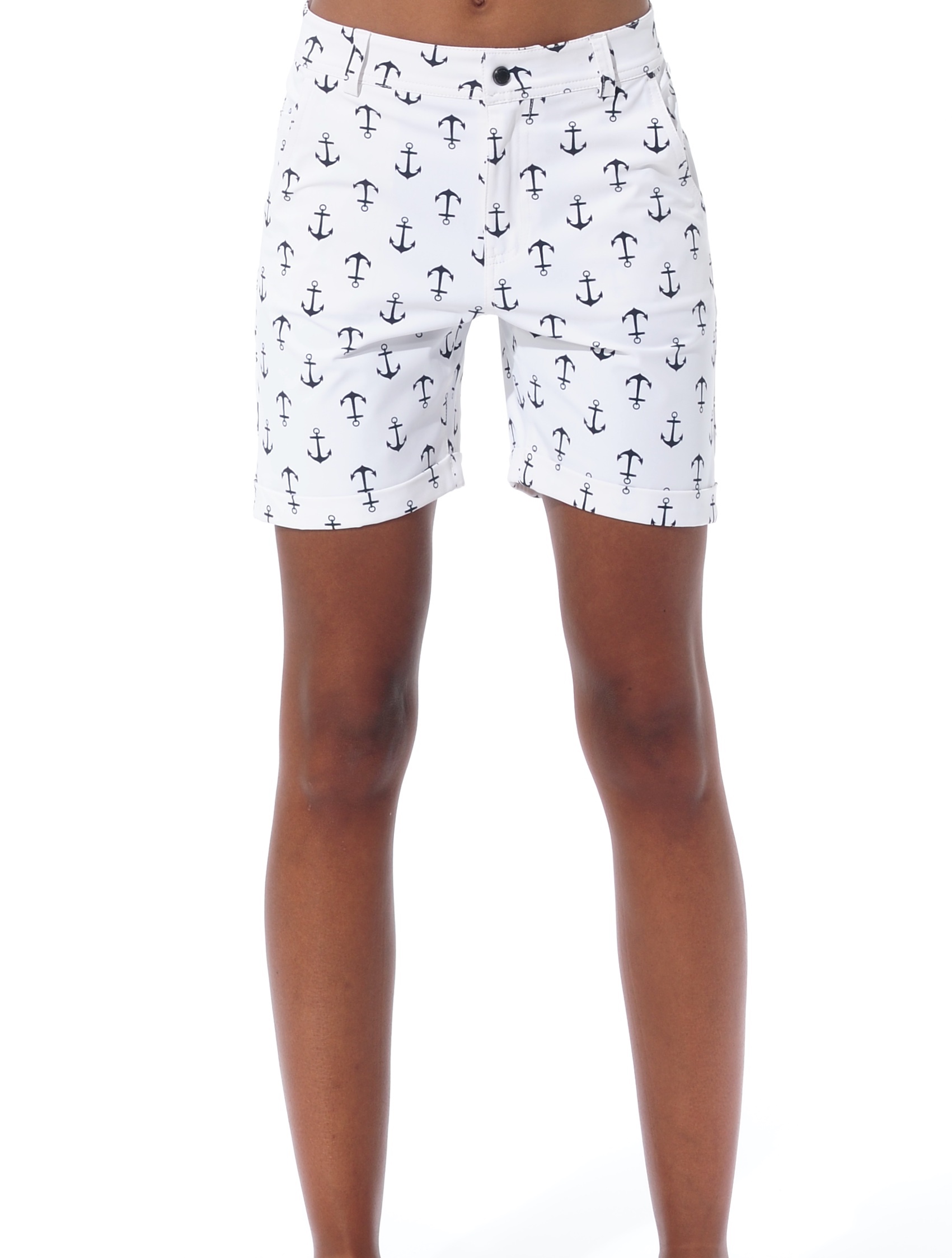 4way stretch print shorts black/white 