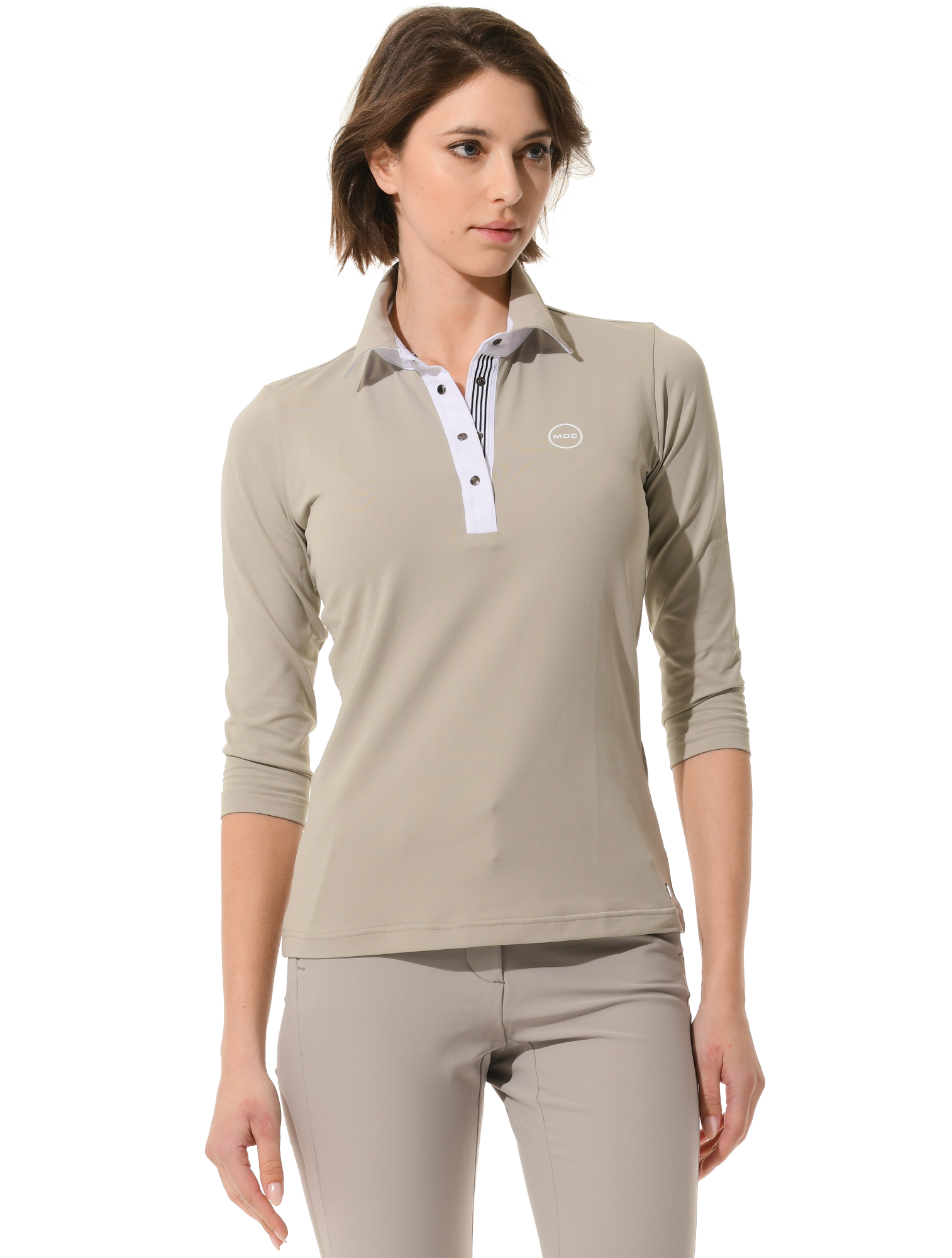 Jersey golf polo shirt sage grey 