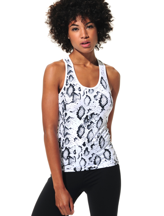 Print Tank Top black/white