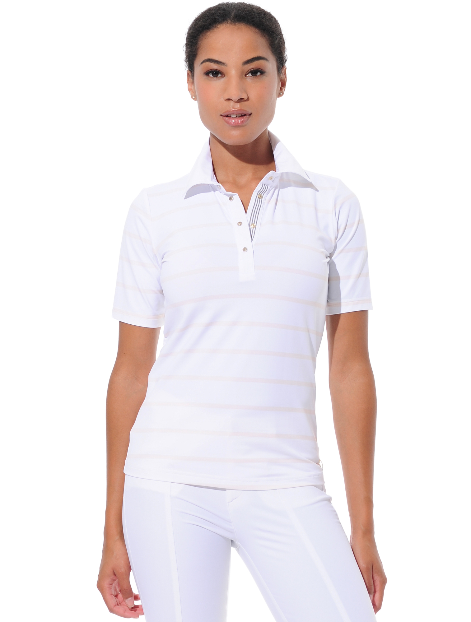 Sailor print golf polo shirt nude 