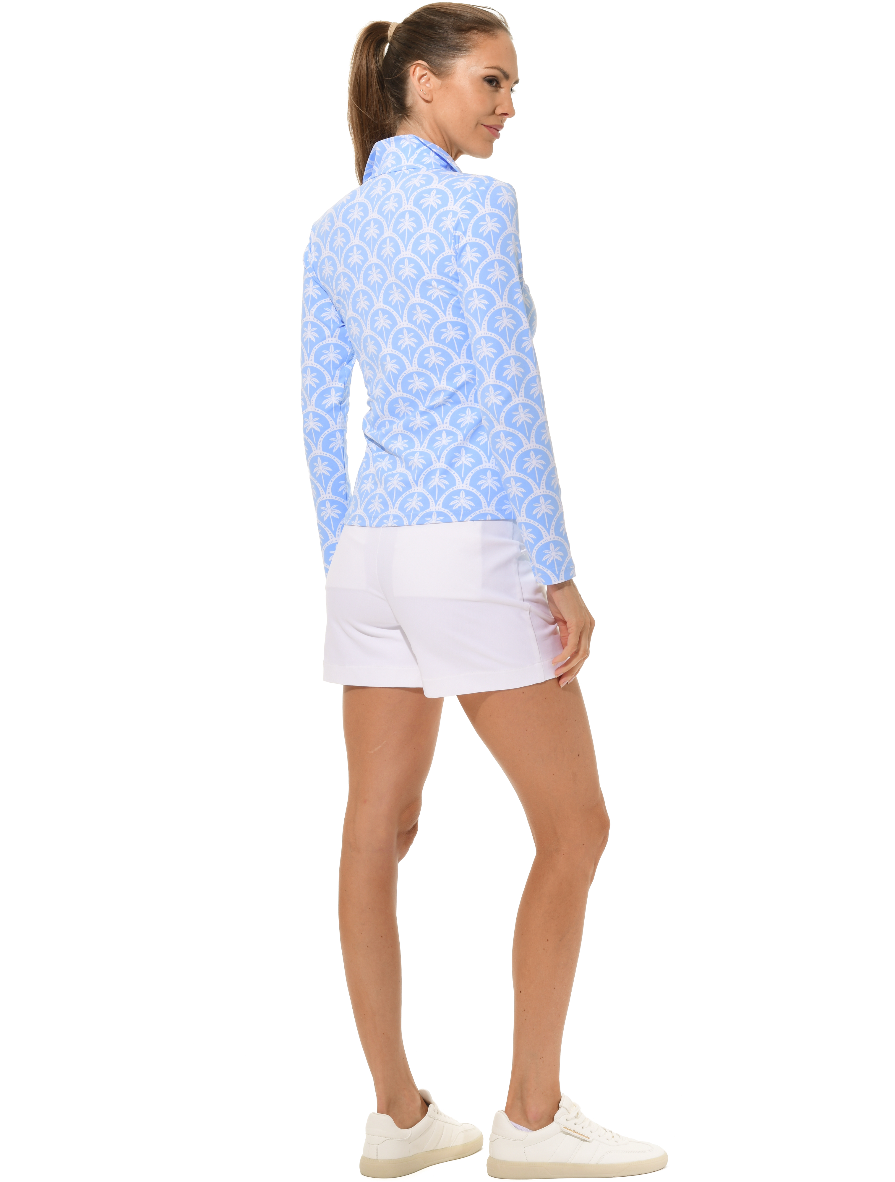 Bi-Stretch Gabardine Shorts white