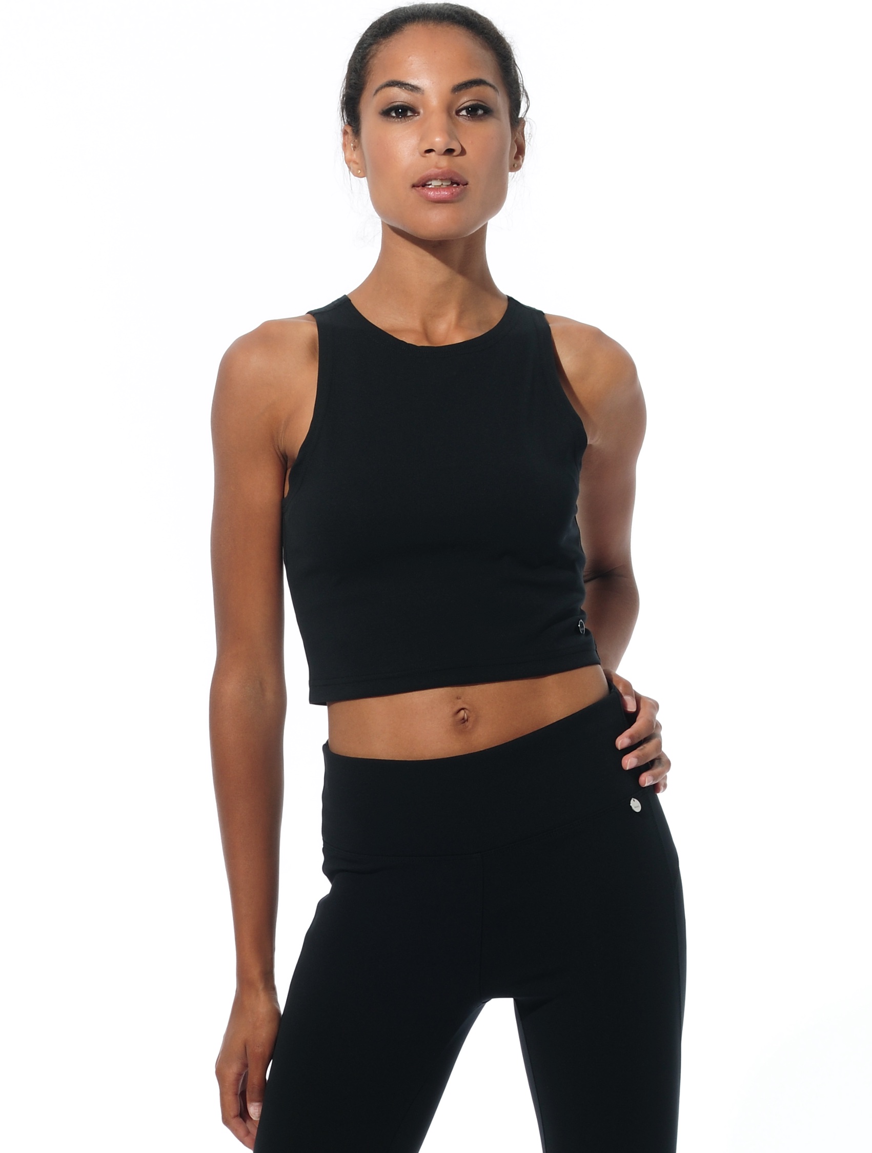 shapewear crop top black 