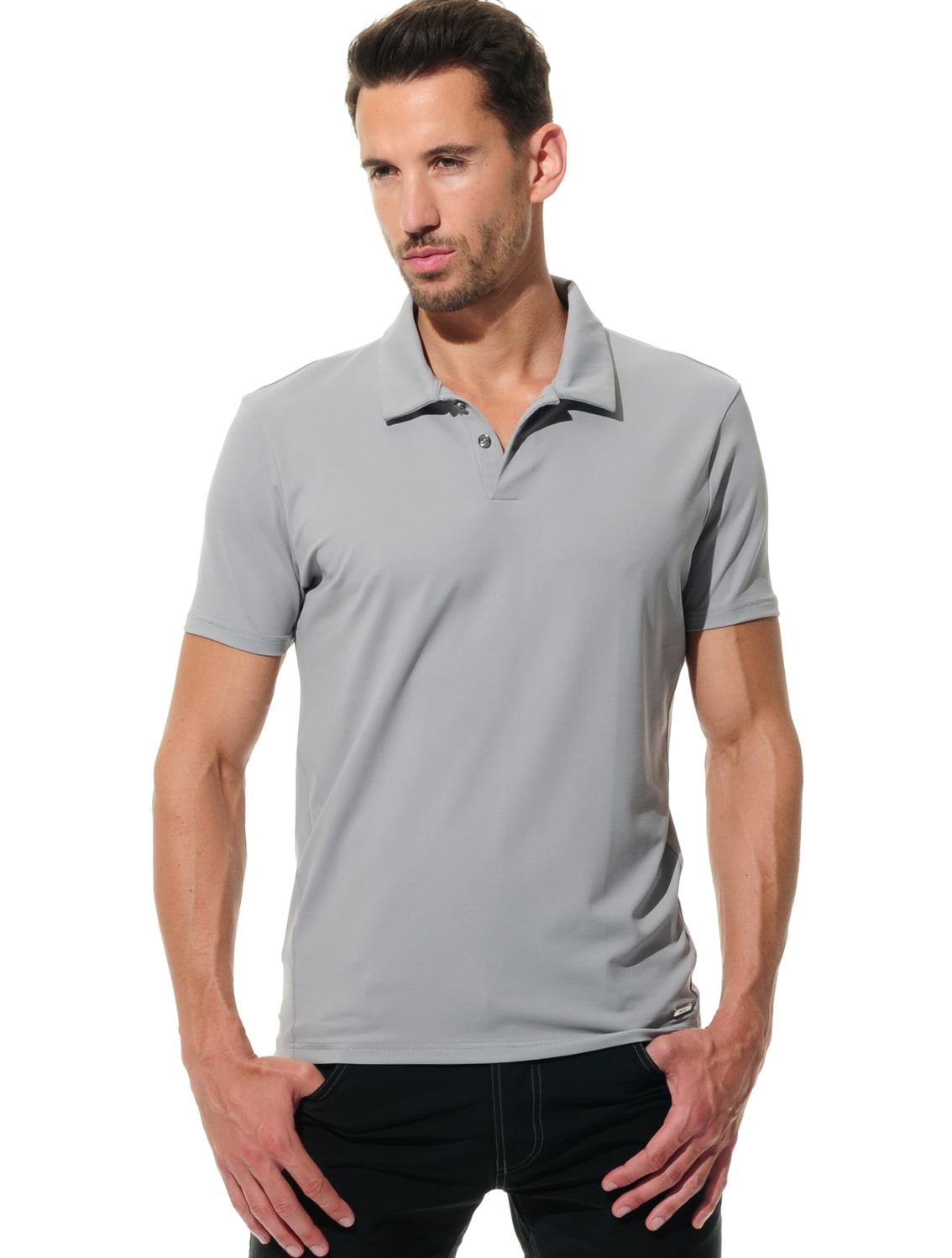 golf polo shirt grey 