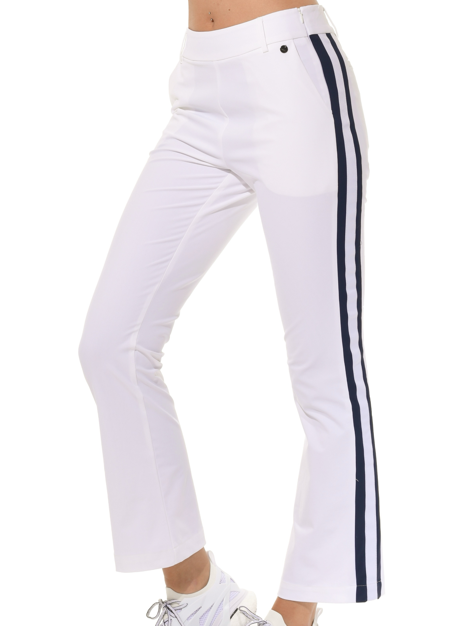4way Stretch Golf Pants white/navy