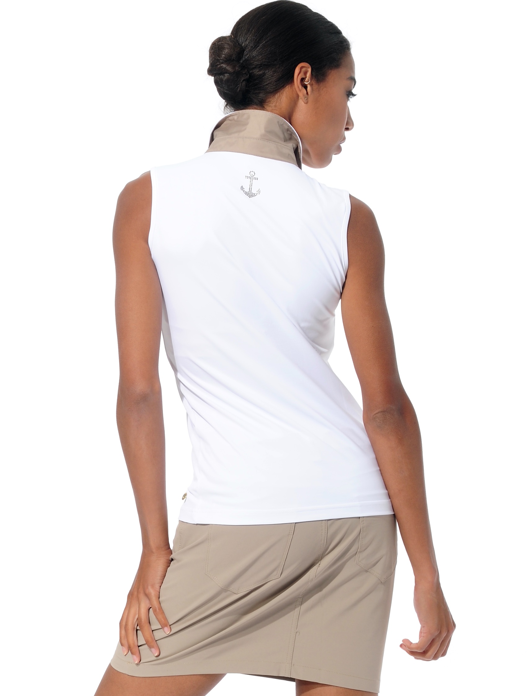 Meryl polo shirt white/taupe 