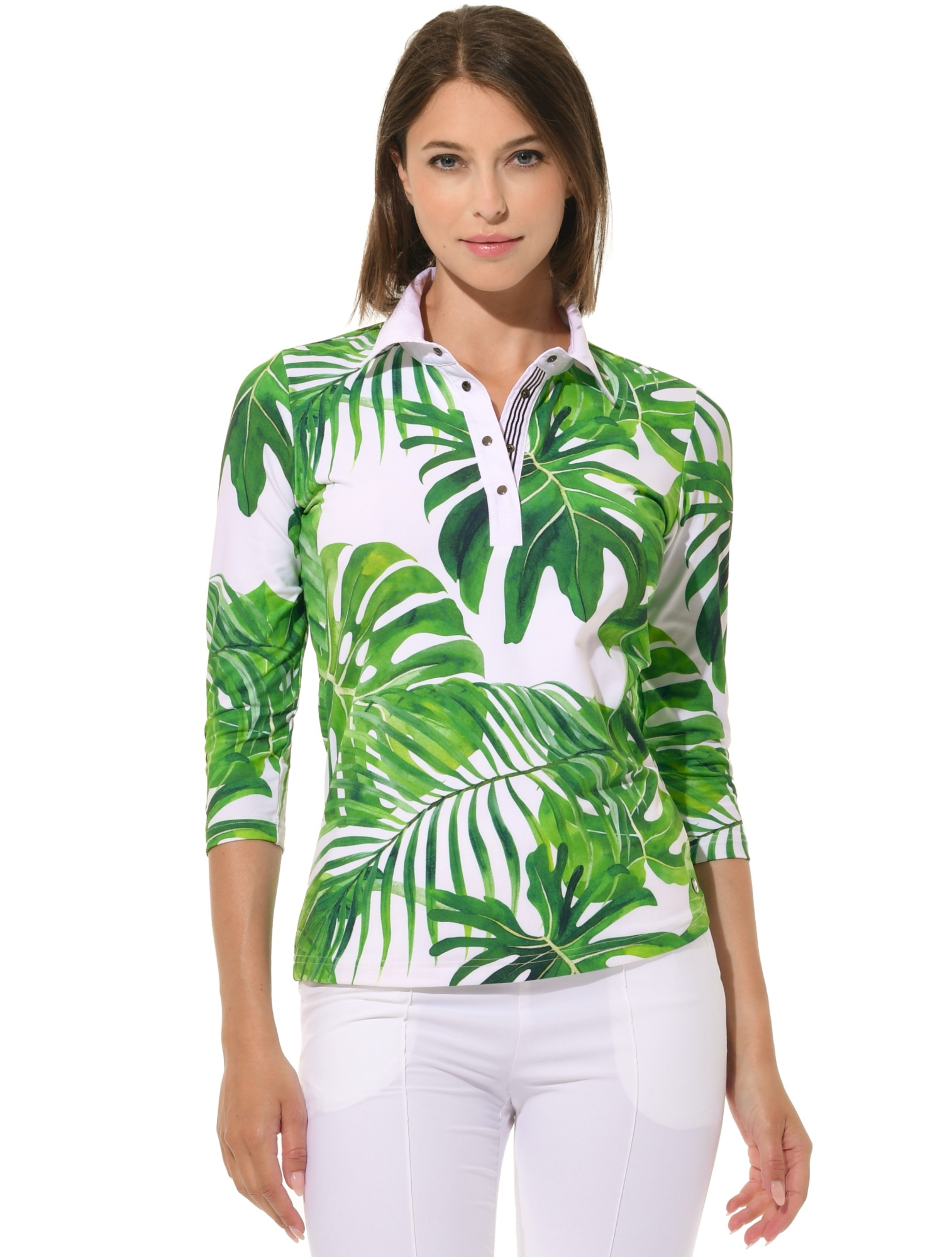 Monstera Print Golf Poloshirt