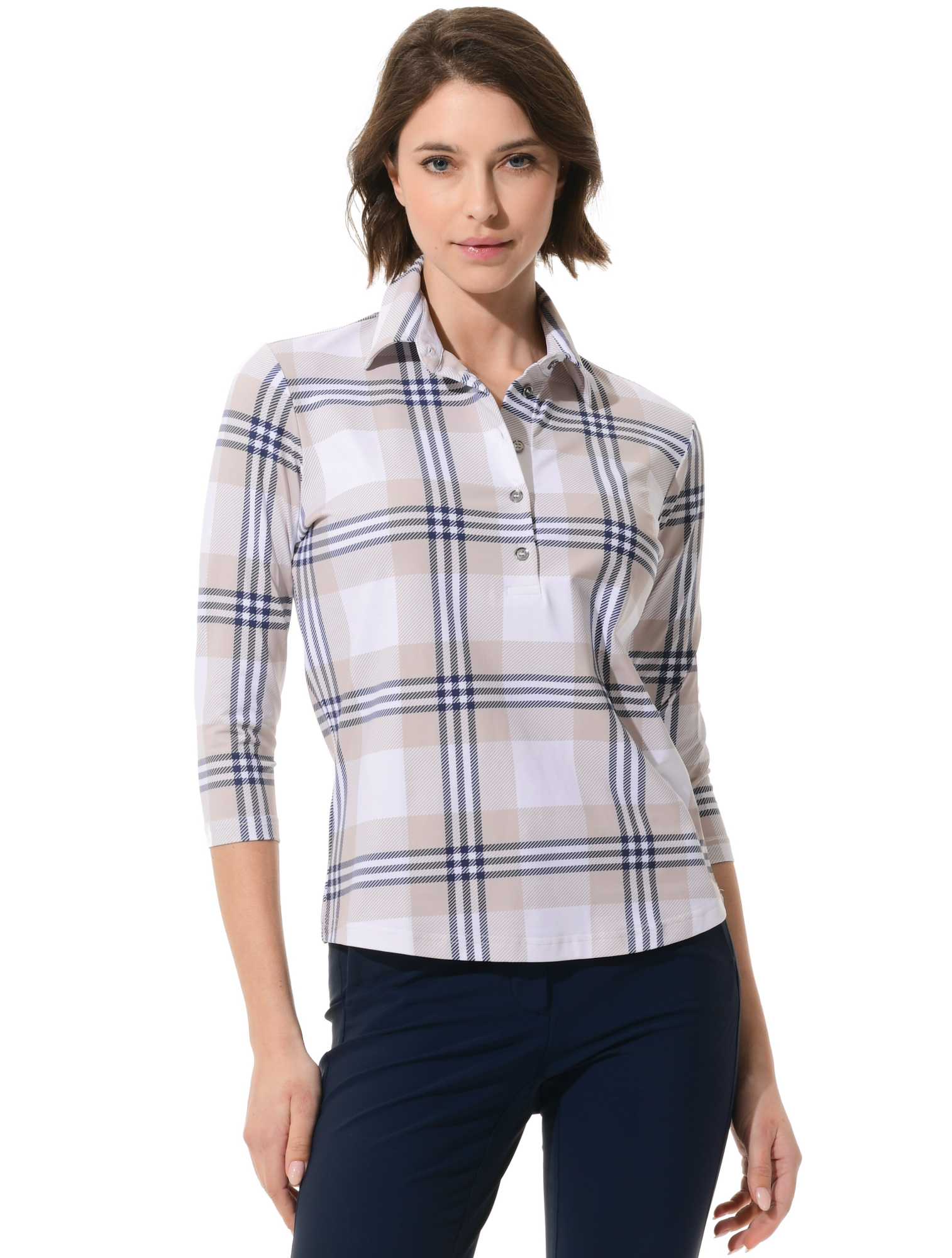 Check Print Golf Poloshirt