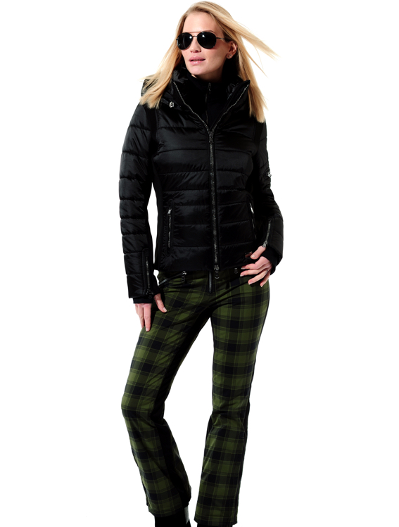 jacquard ski pants olive/black 