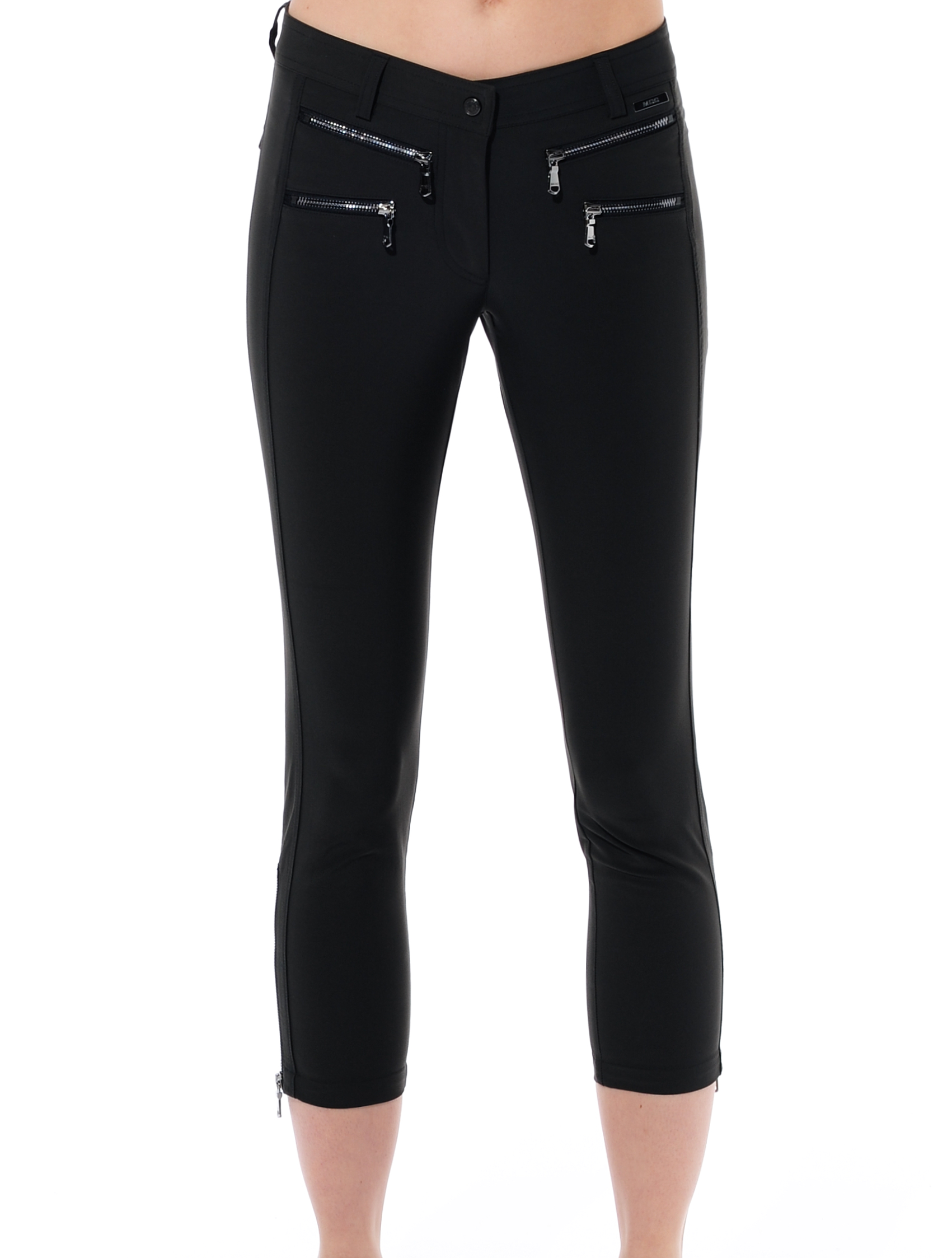 4way Stretch Double Zip Cropped Pants lava