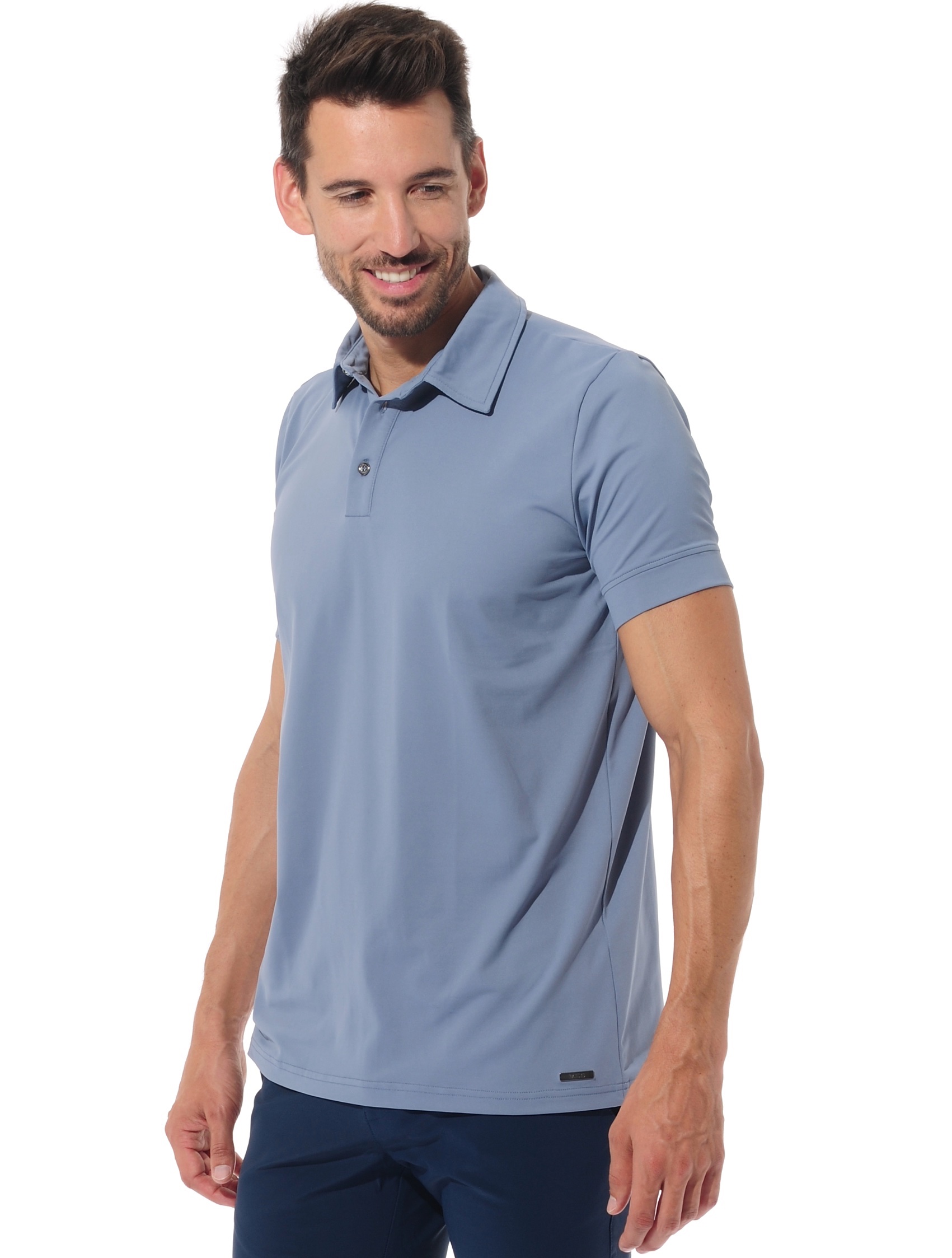 Jersey Golf Poloshirt blue ash