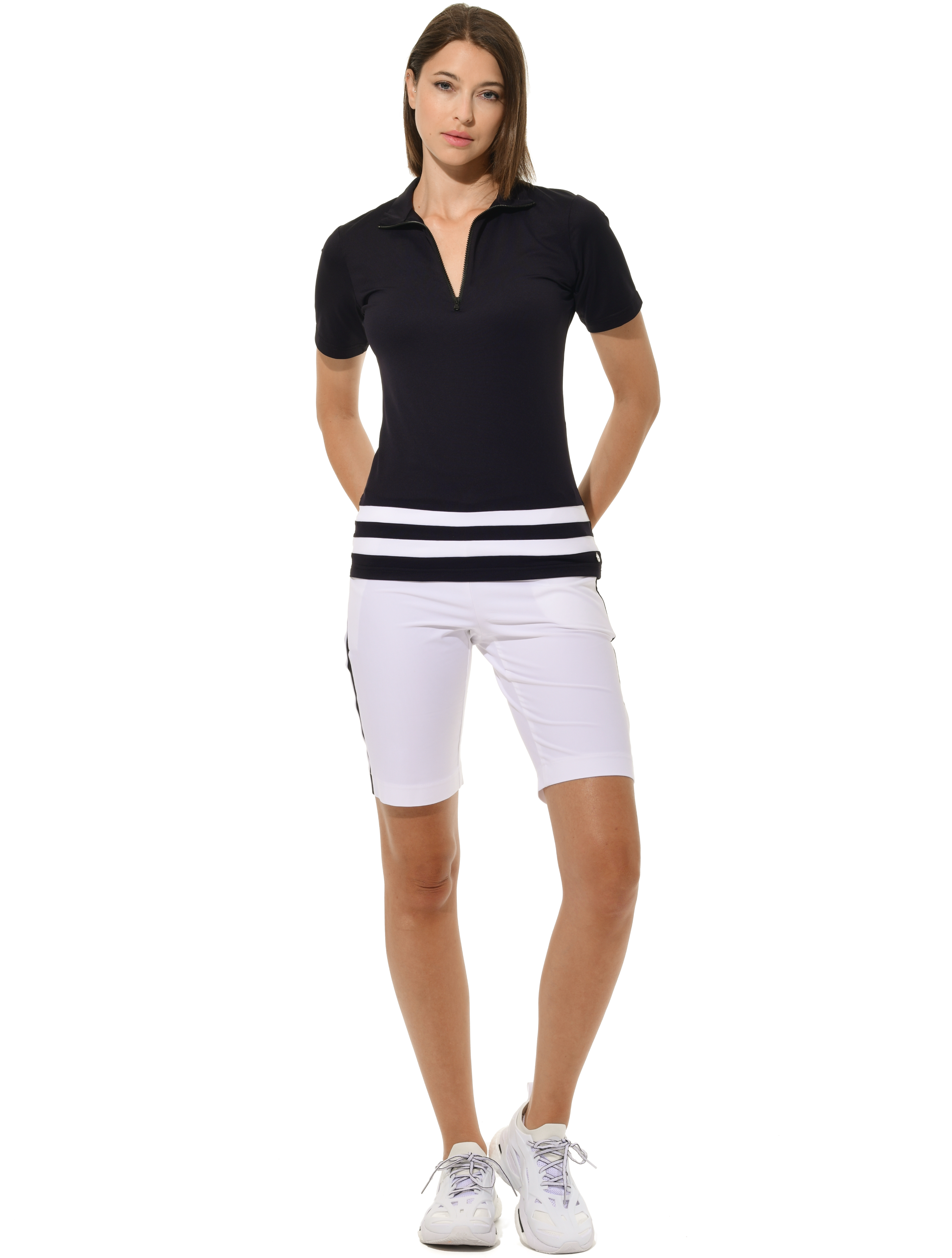 4way Stretch Bermuda white/black