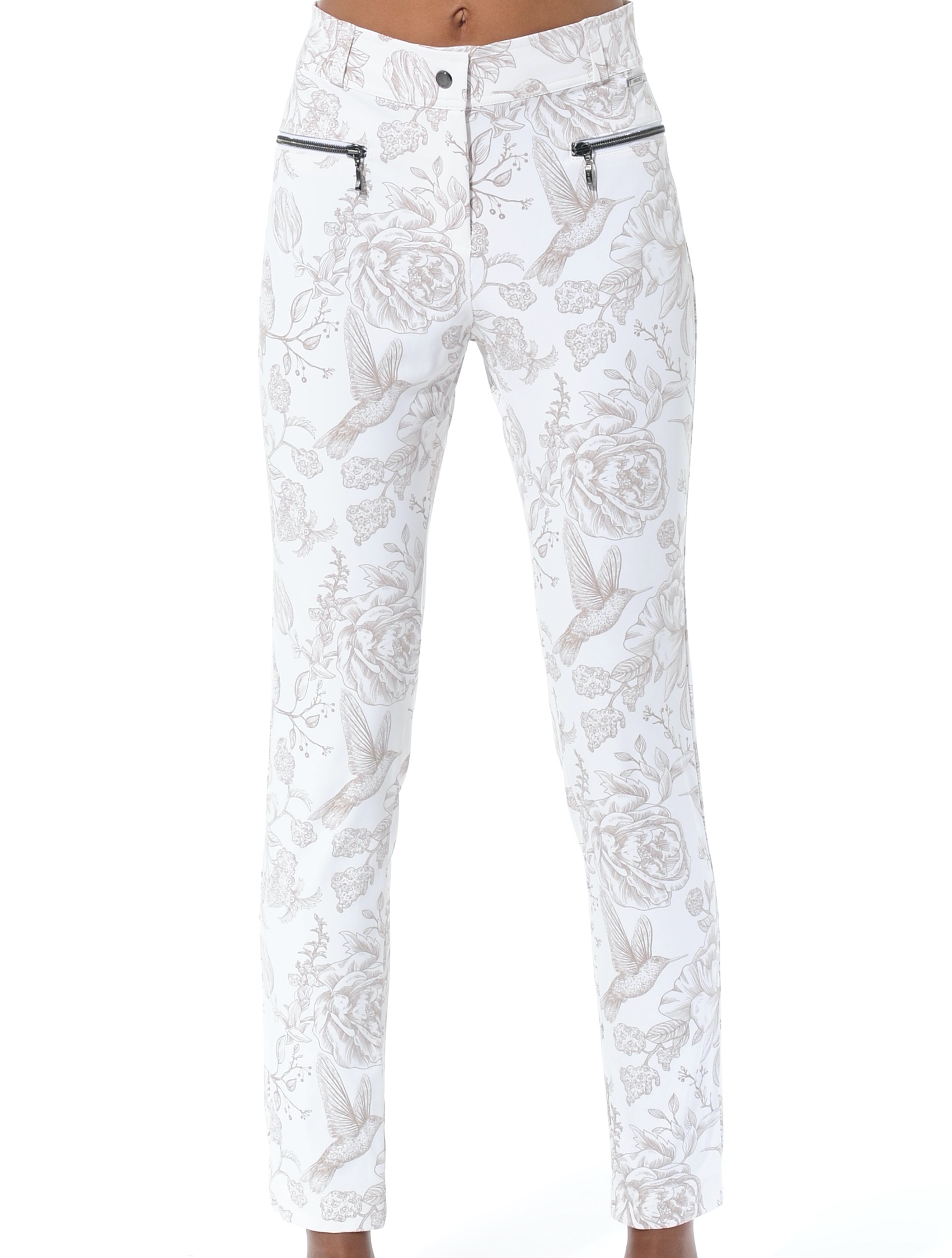 4way Stretch Print Jeggings taupe