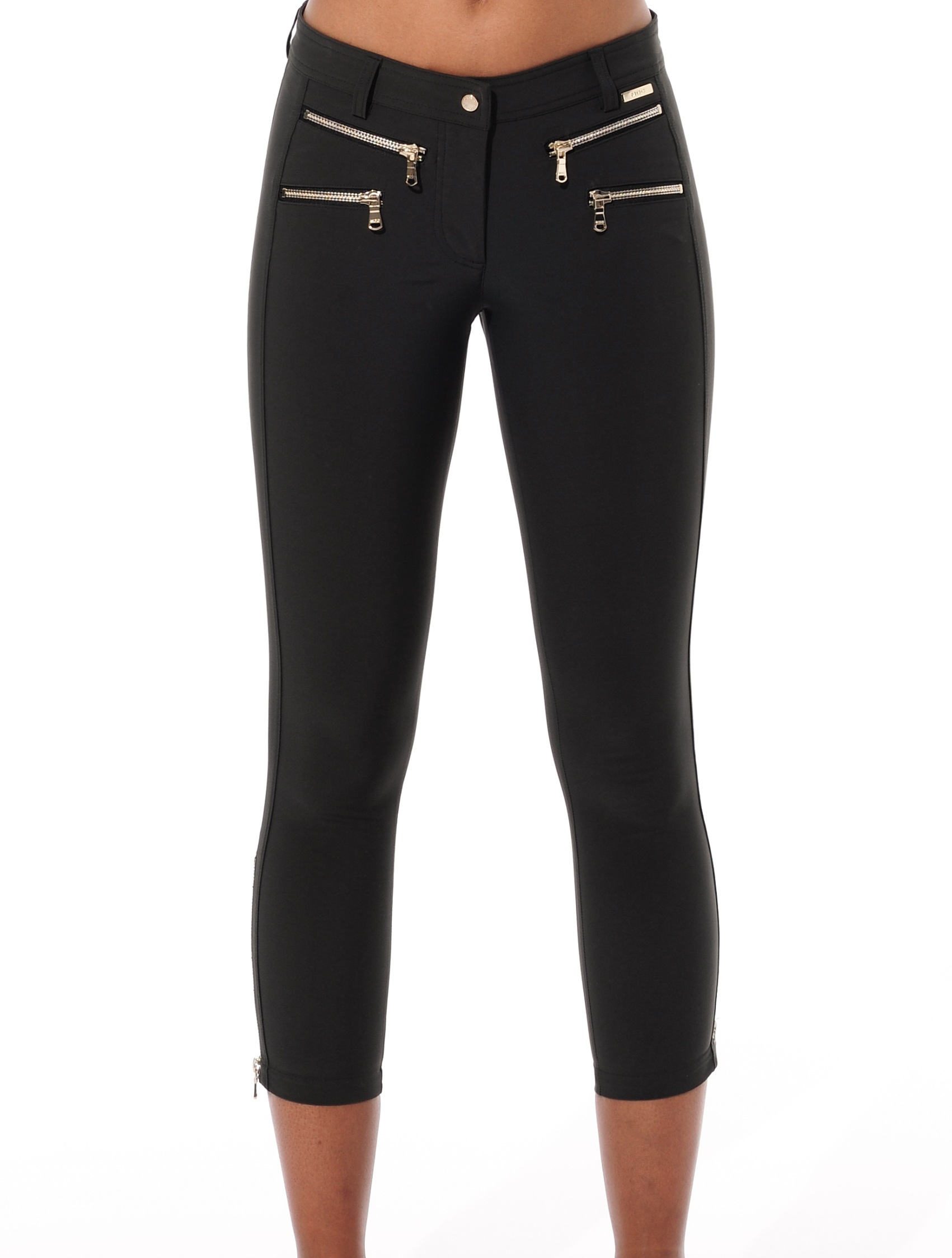 4way stretch double zip cropped pants lava 