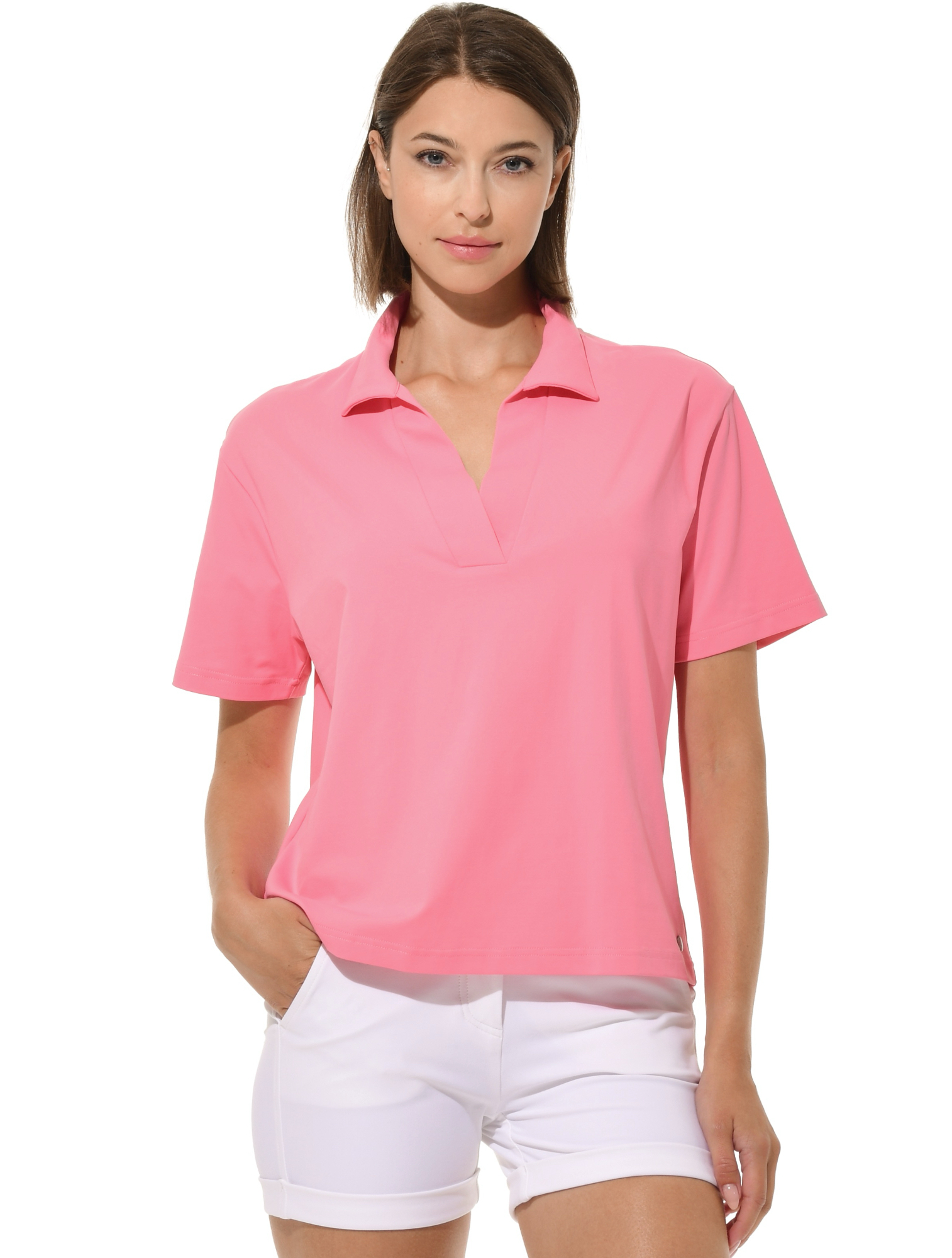 Jersey Golf Poloshirt rose