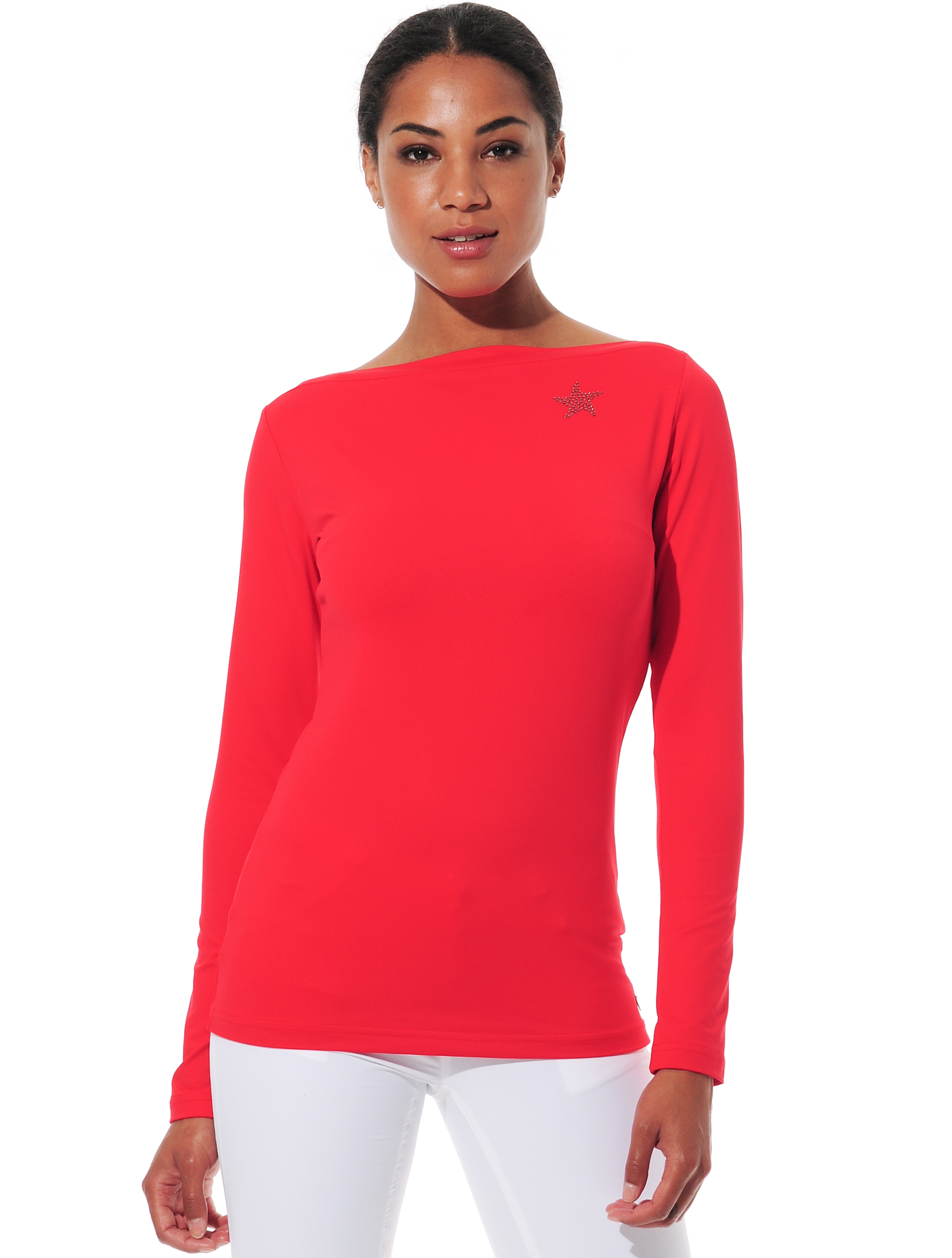 Meryl boat neck shirt red 