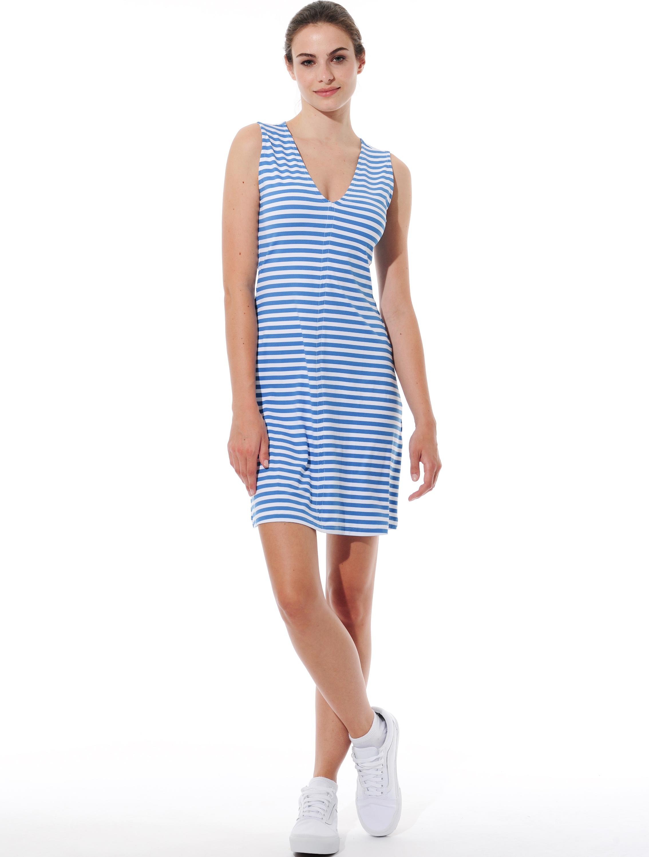 Striped print dress ibiza 