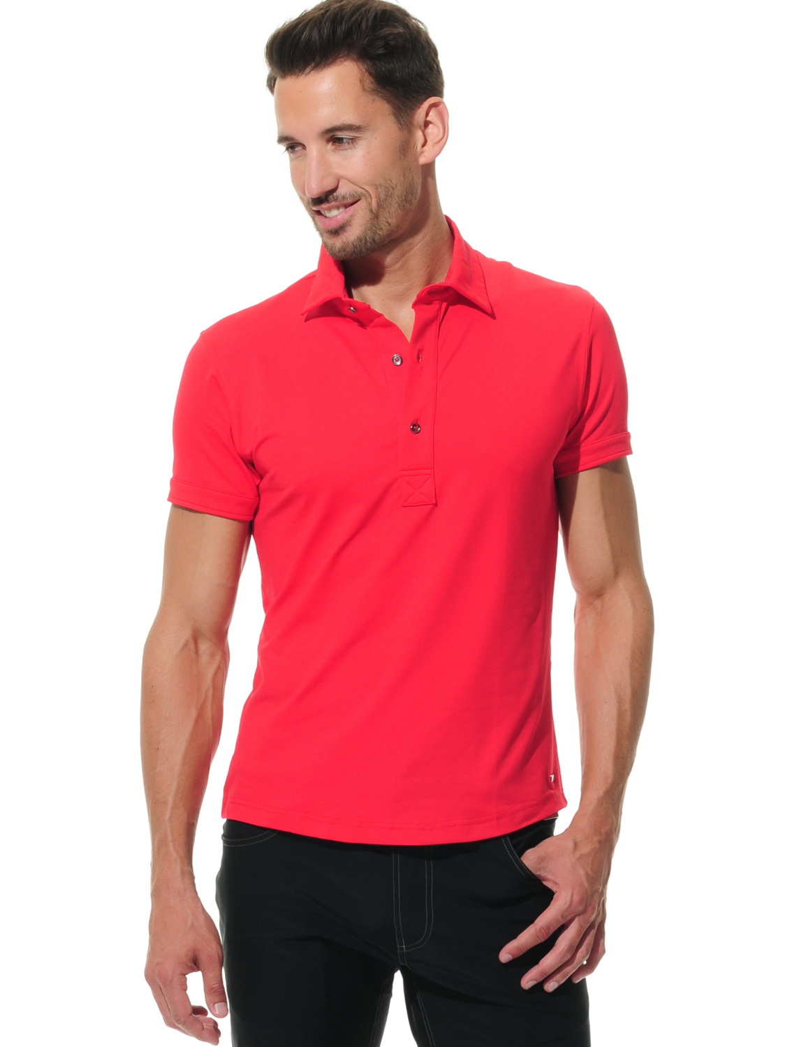 Jersey golf polo shirt red 