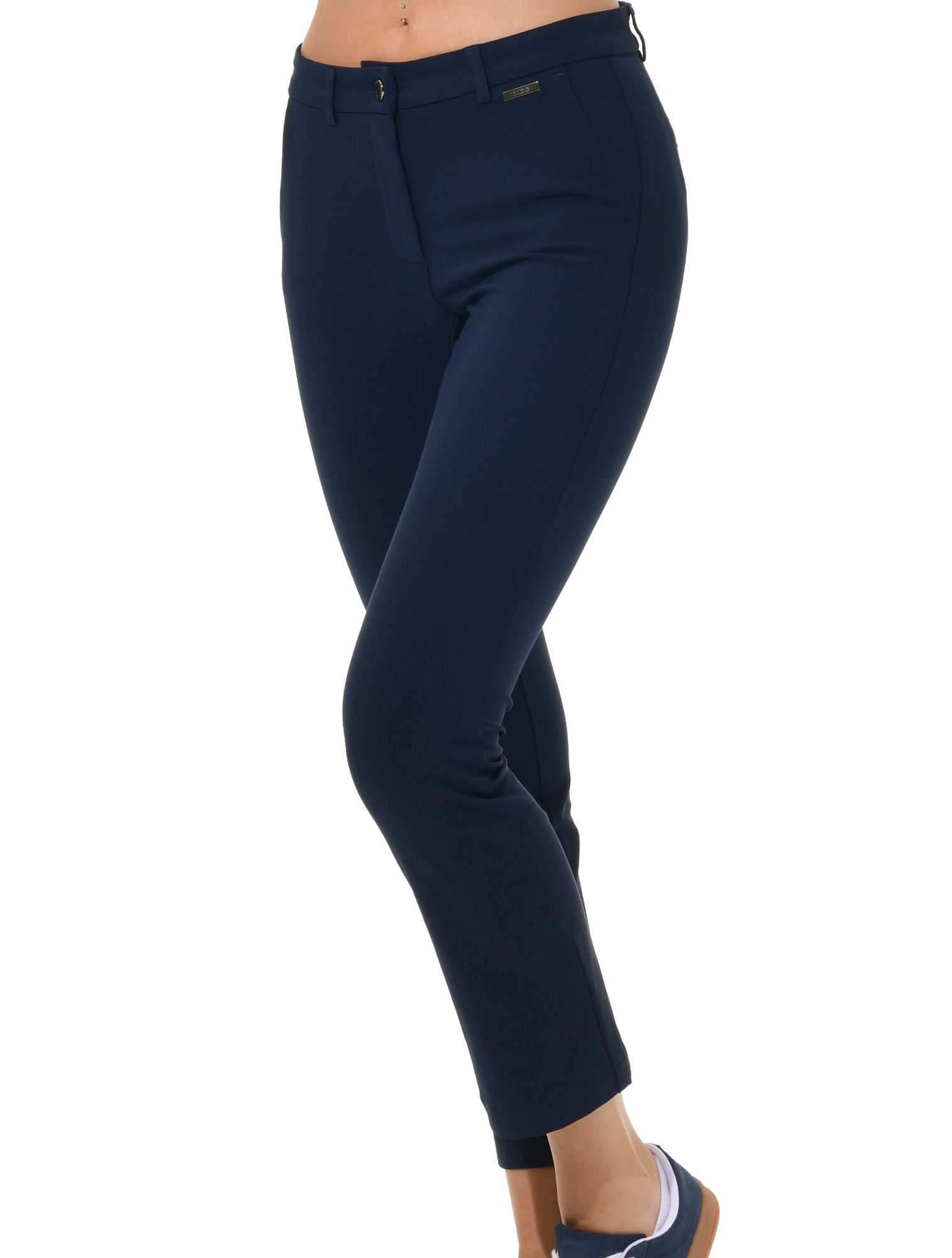 Bi-Stretch Gabardine ankle chinos navy