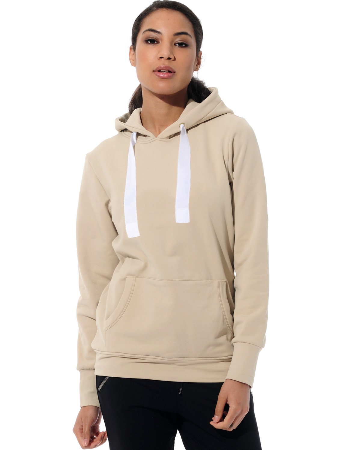 Polar Fleece hoodie light taupe 