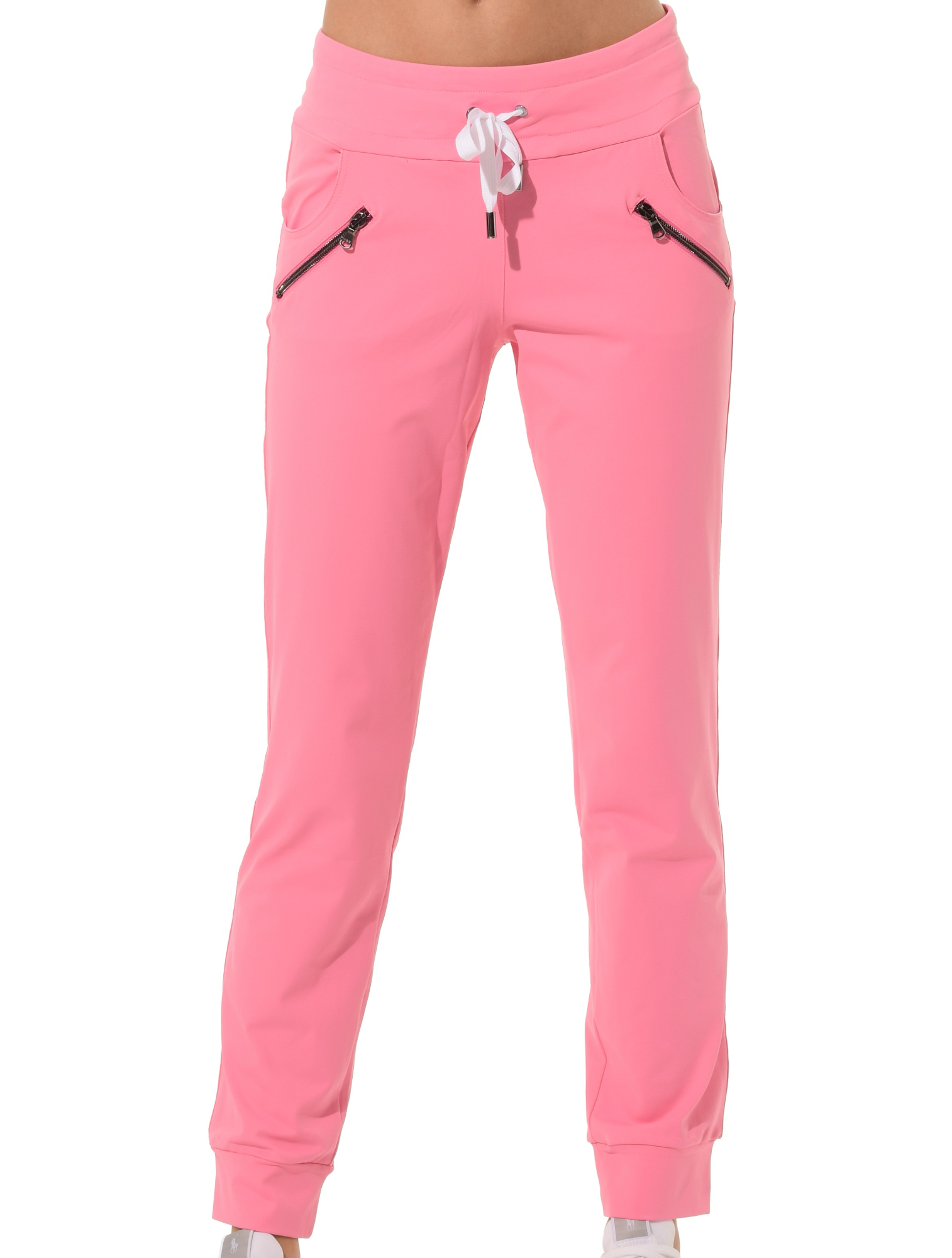 Jersey travel pants rose