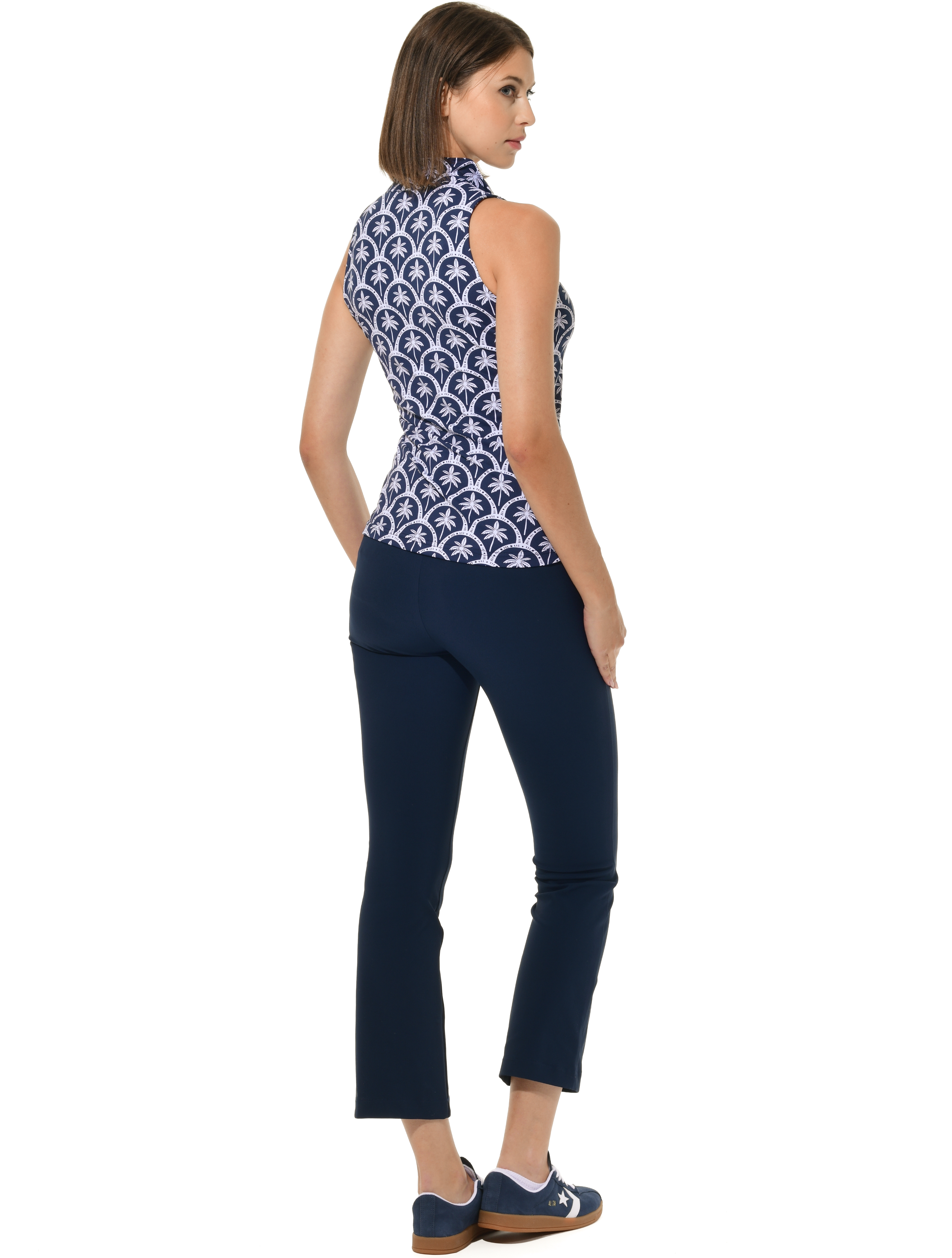 Bi-Stretch Gabardine ankle chinos navy