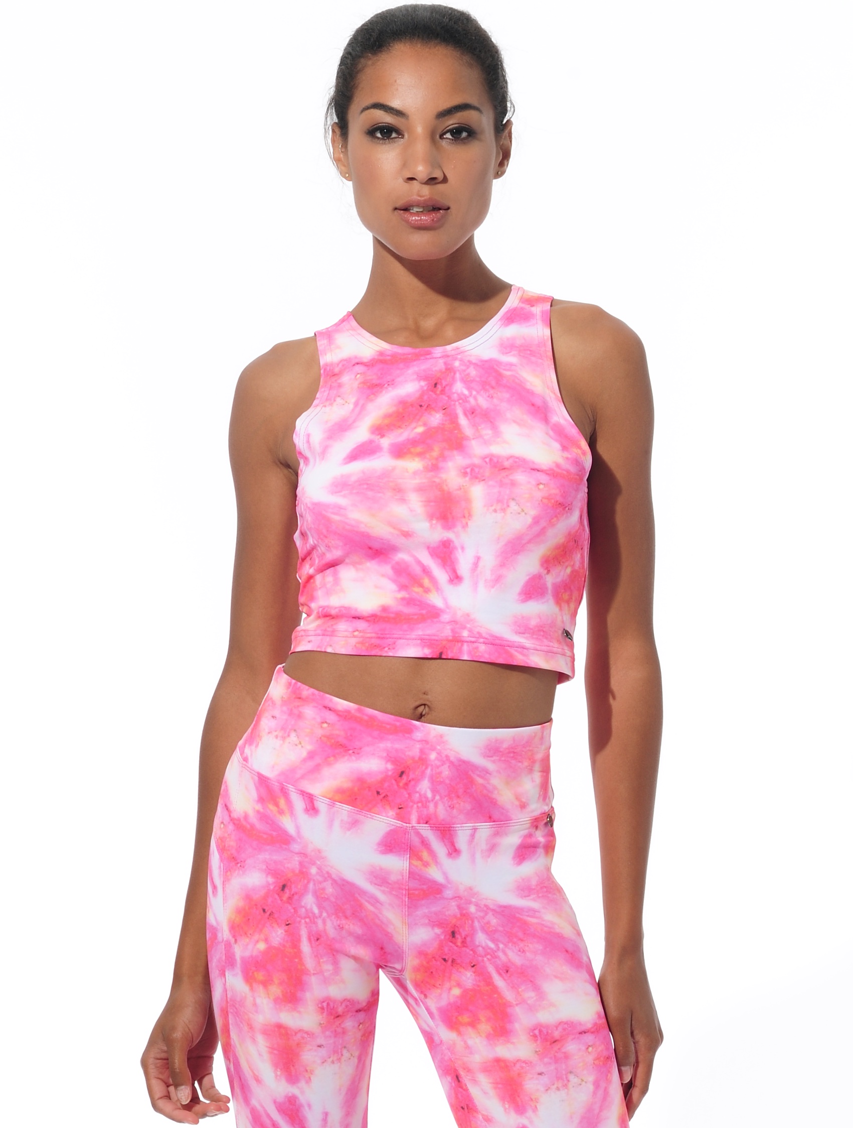 New Age Print Crop Top flamingo