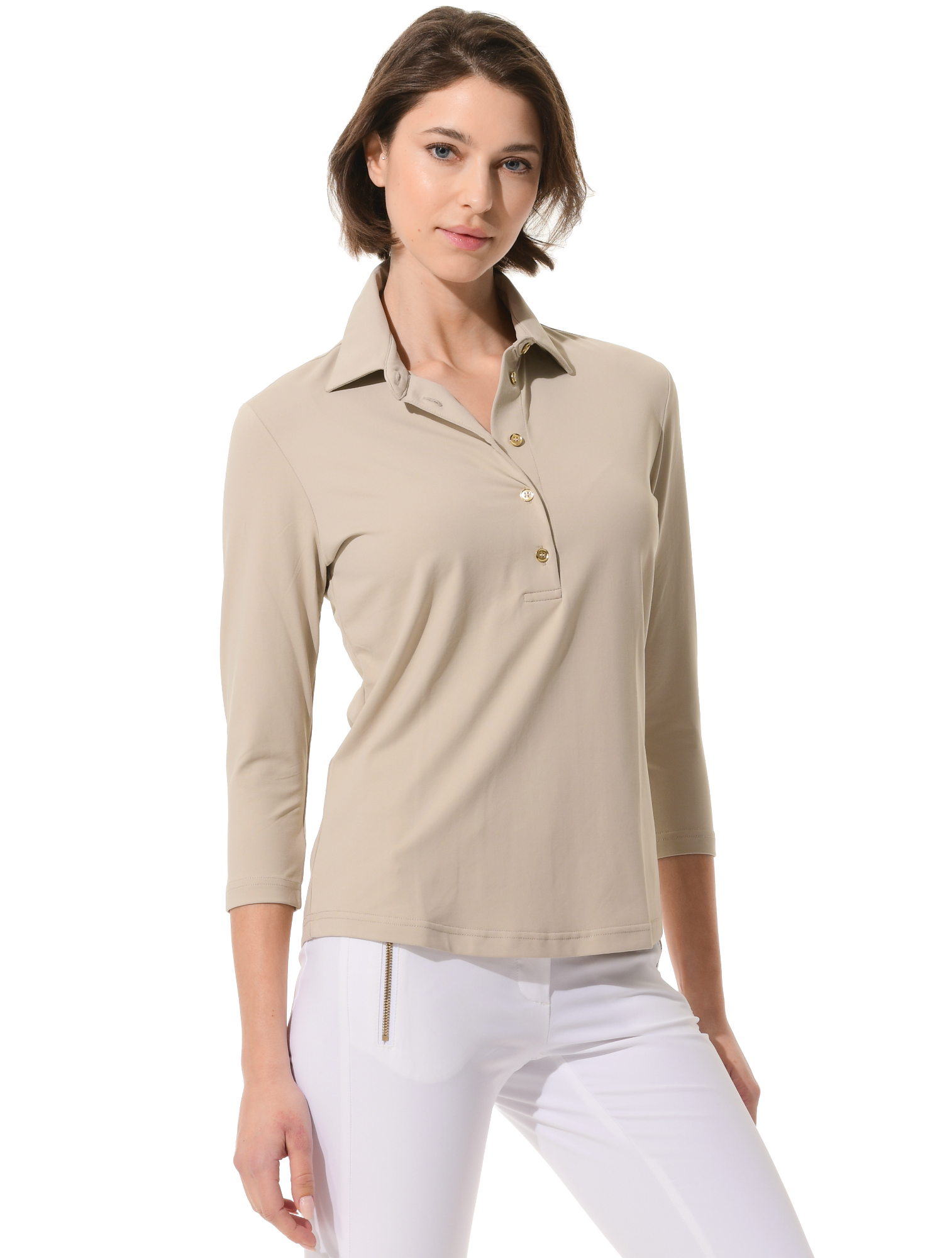 Jersey Golf Poloshirt light taupe