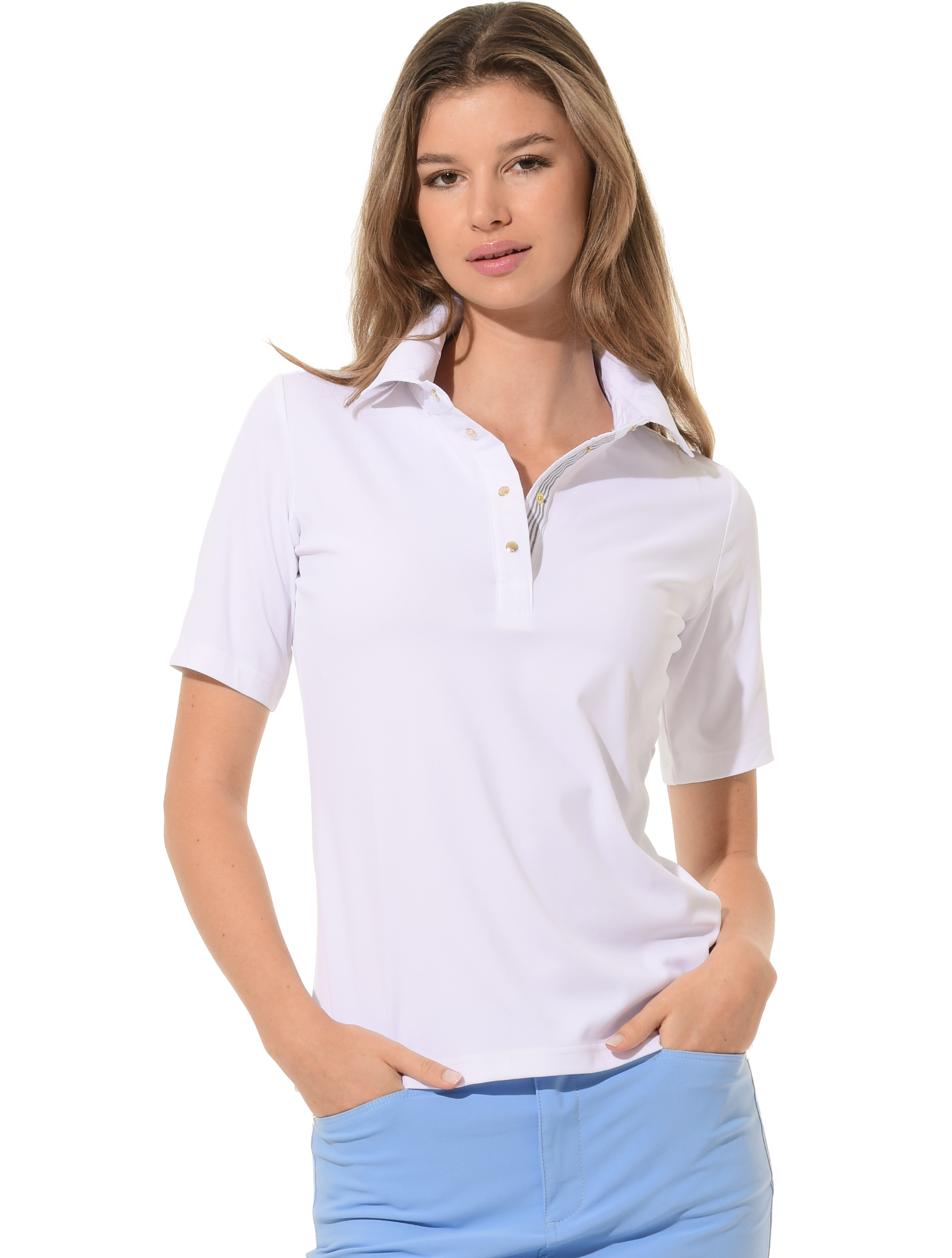 Micro Piqué Golf Poloshirt white