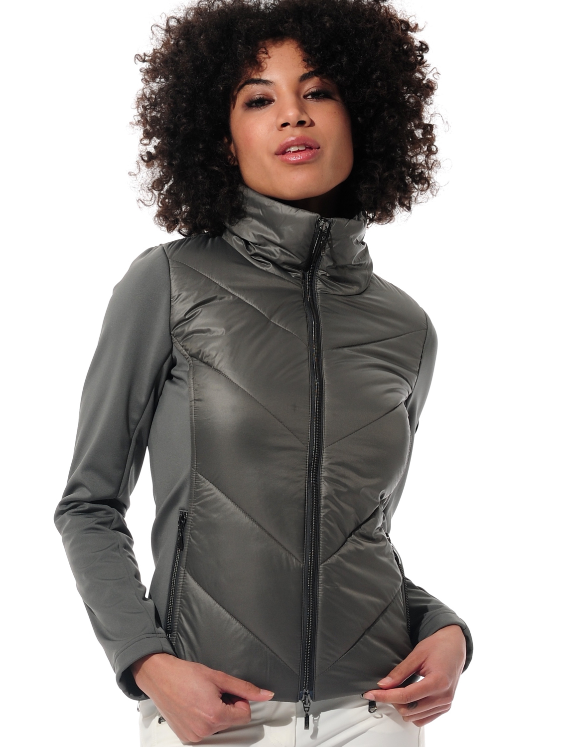 Power Stretch Steppjacke steel