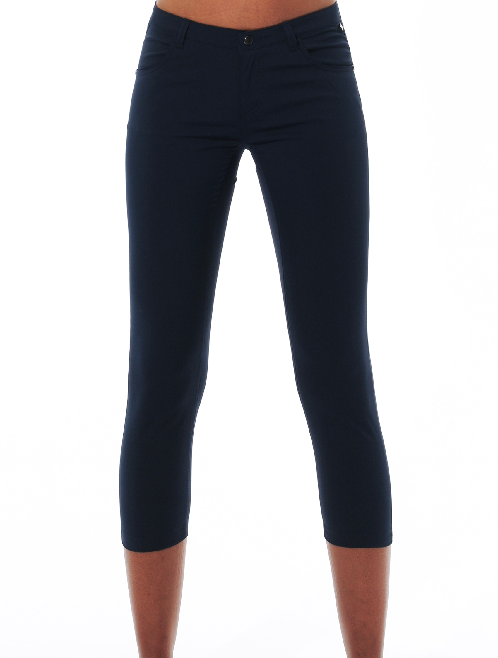 Light Stretch Cropped 5pockets navy