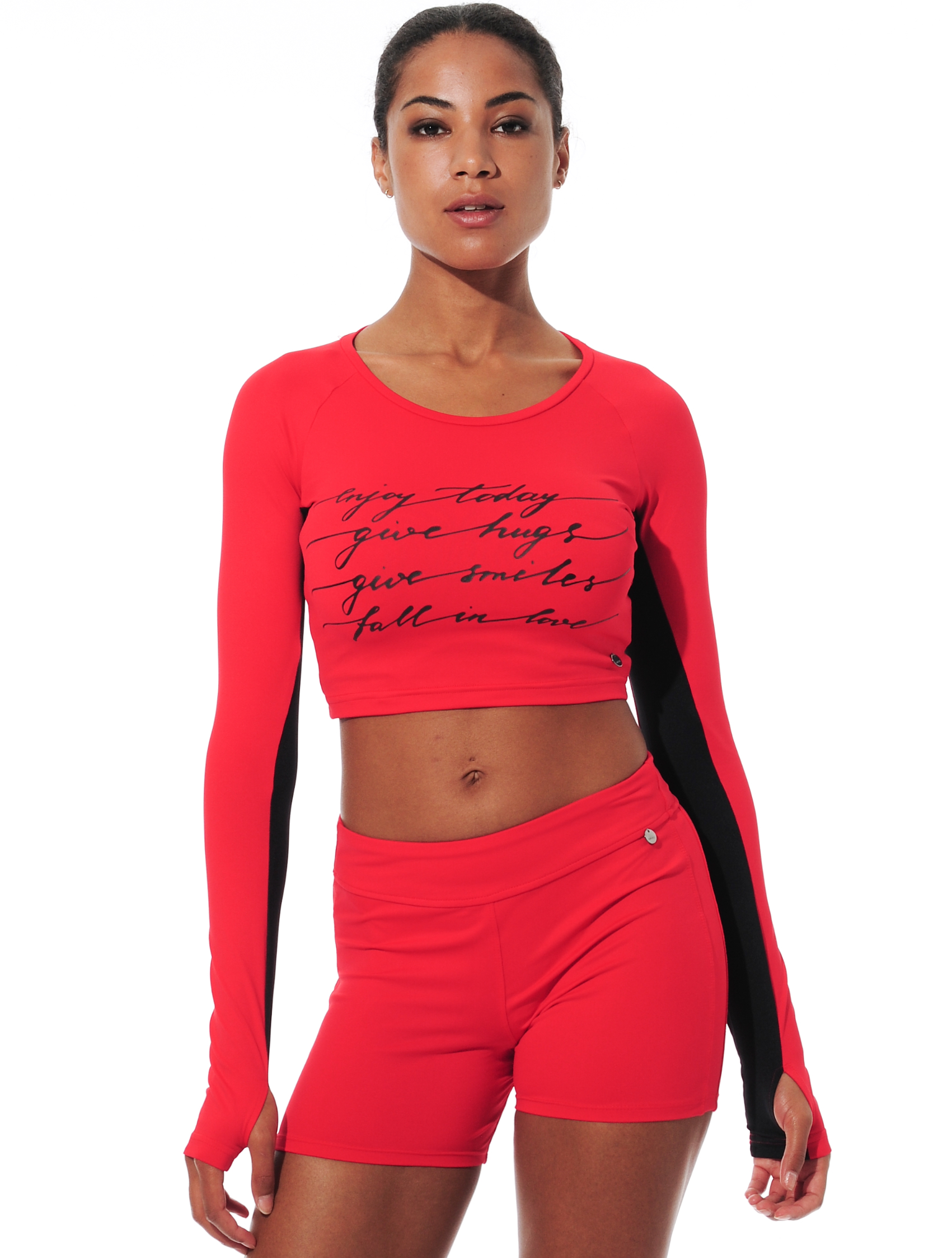 Meryl Crop Top red/black