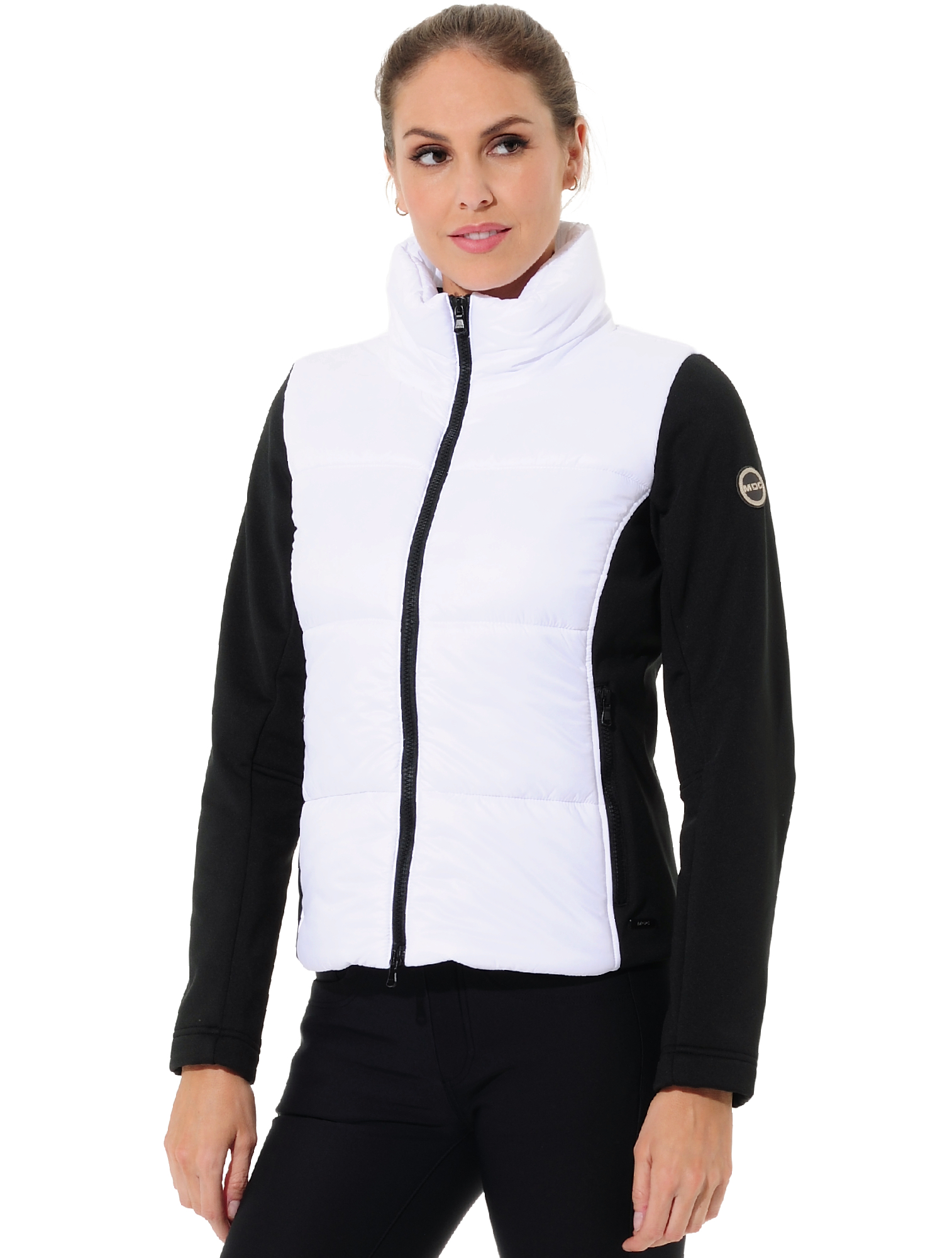 Power Stretch Hybridjacke white/black