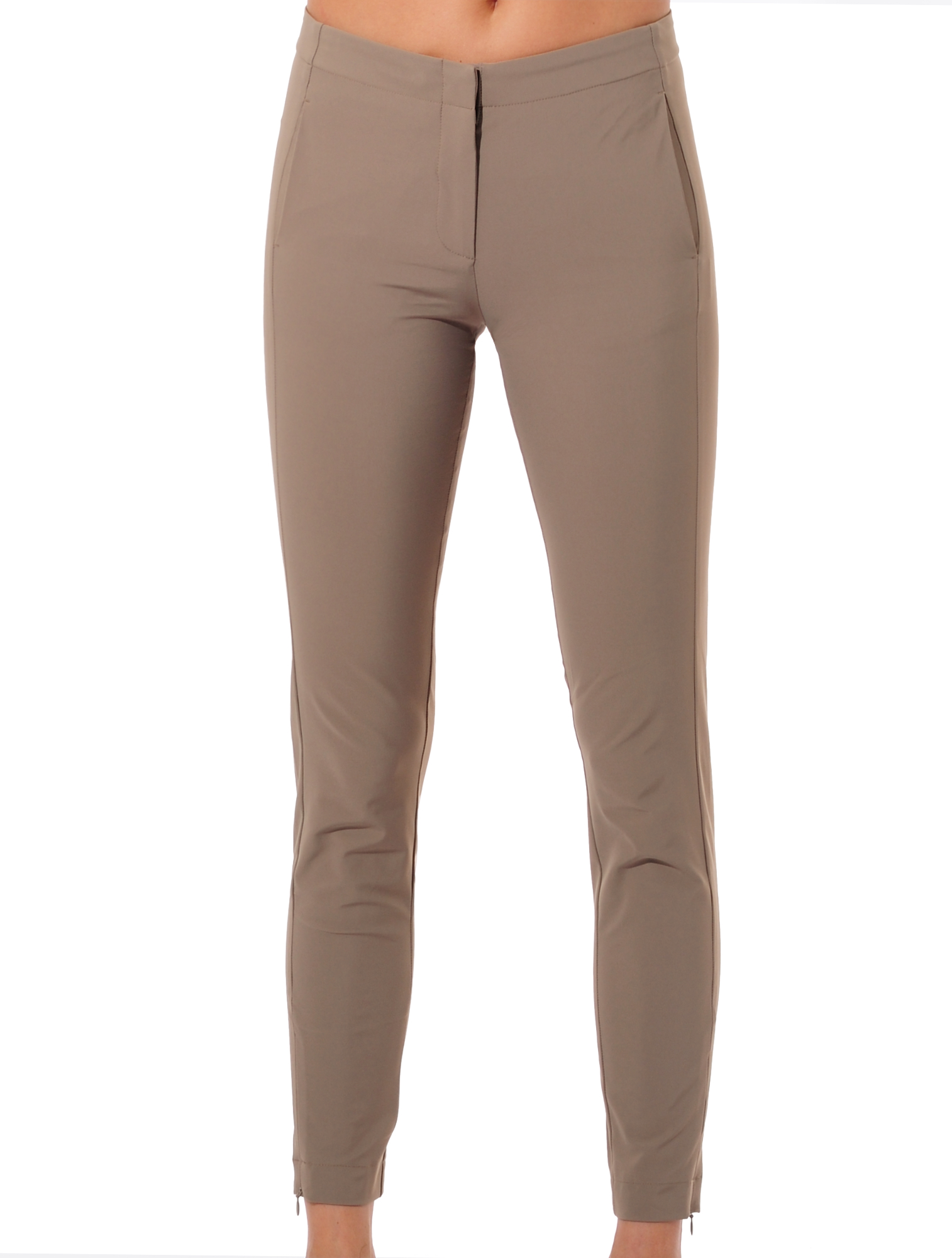 4way stretch slacks toffee 