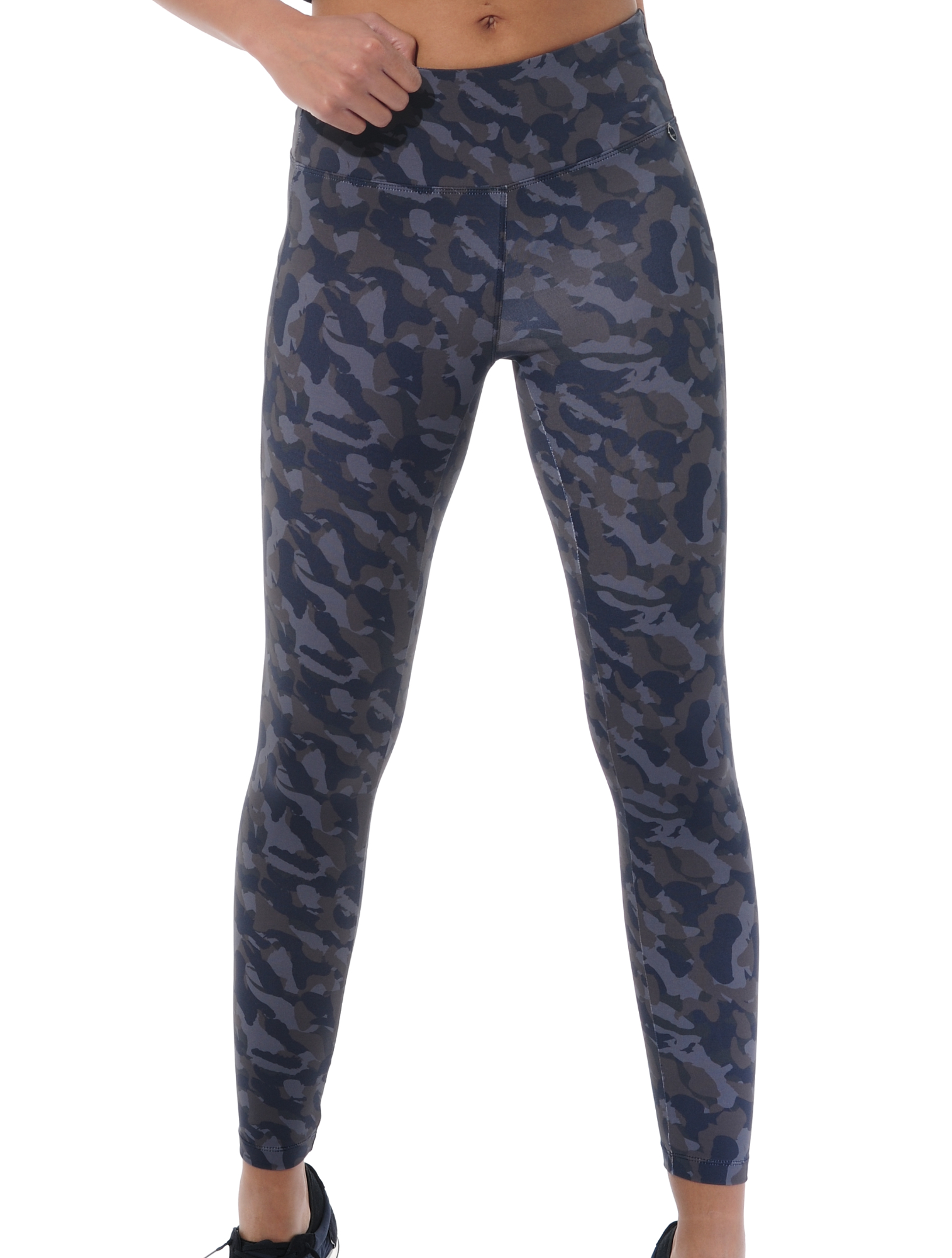 Camouflage print tights night blue 