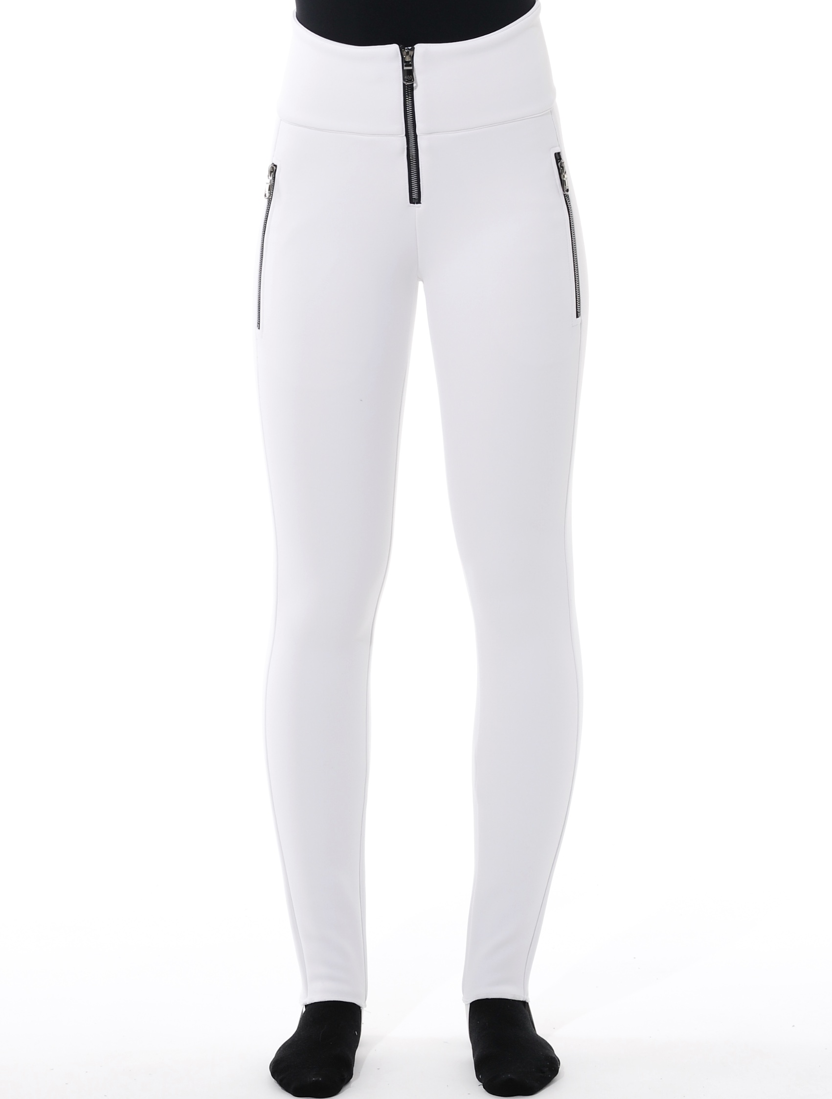 4way stretch in-boot ski pants white 