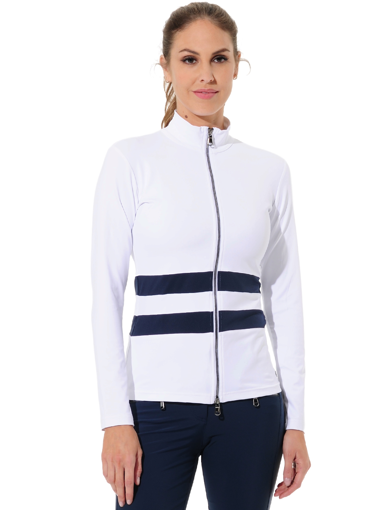 Jersey Full Zip Midlayer white/navy