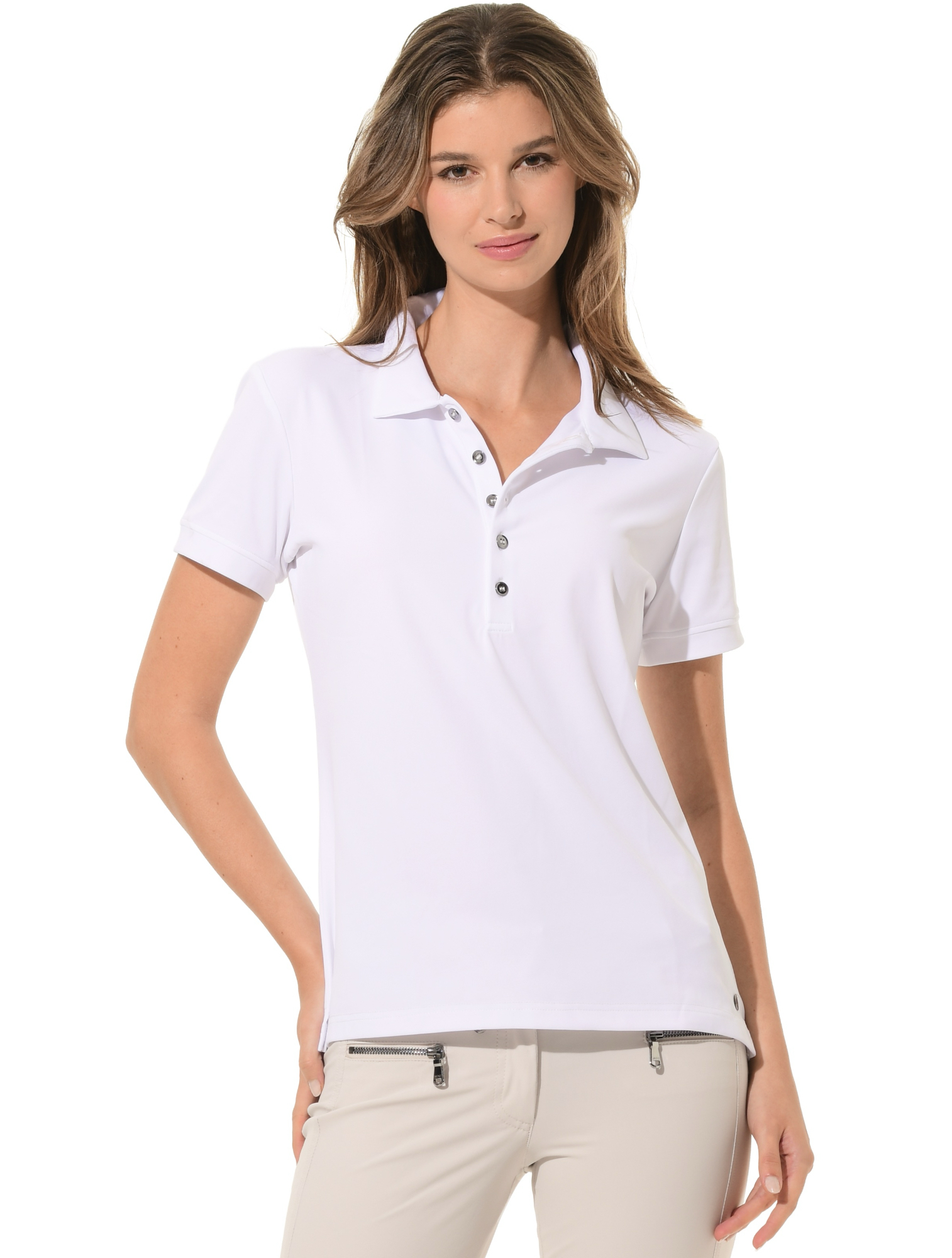 Micro Piqué Golf Poloshirt white